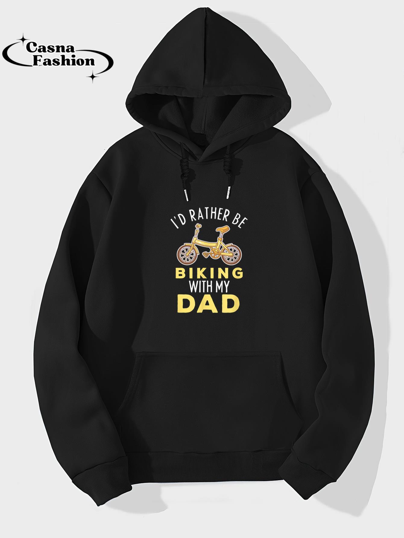 casnafashion_Hoodie_I'd Rather Be Biking With My Dad Biker Kids T-Shirt_hoodie_black hoodie