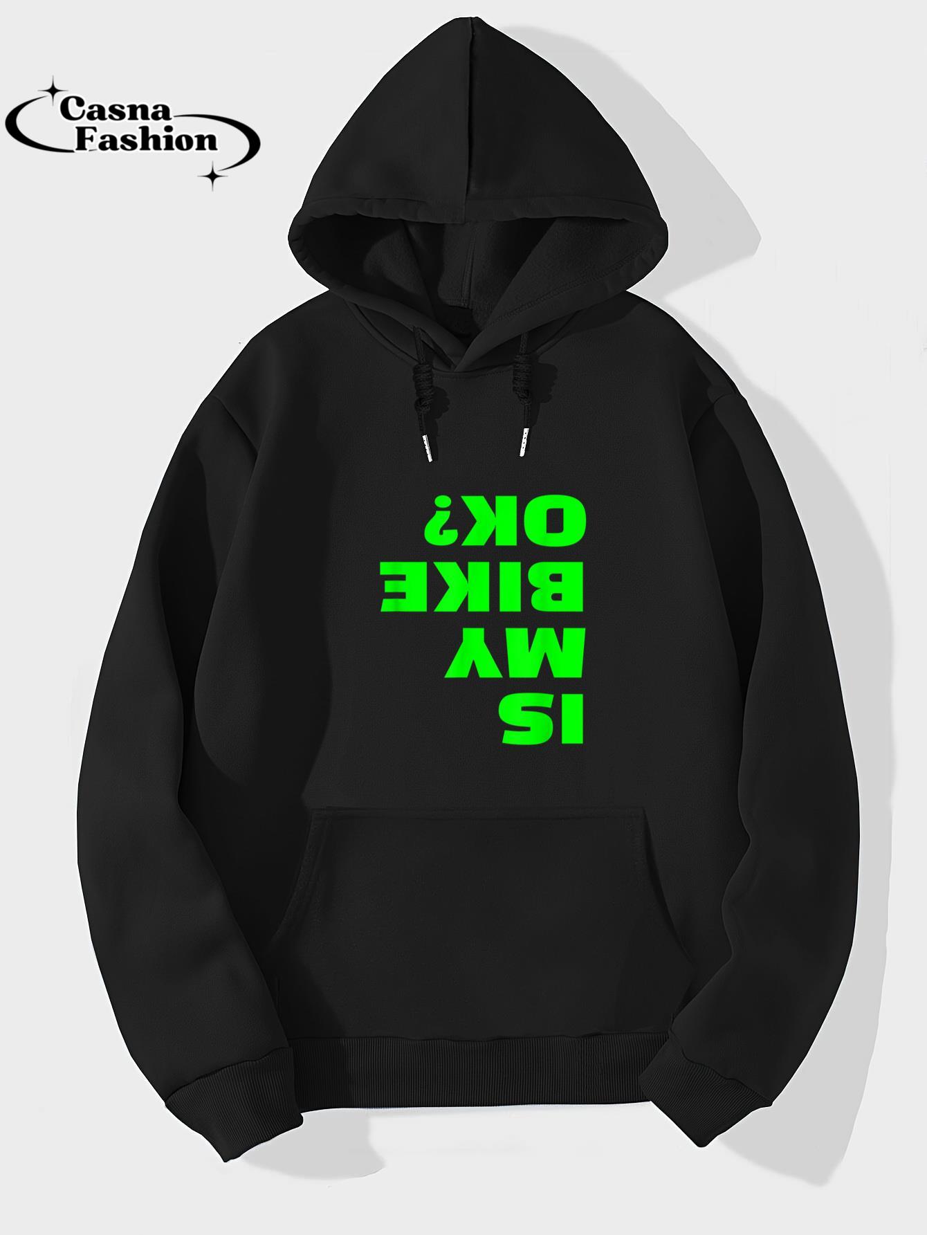 casnafashion_Hoodie_Is My Bike OK_ Funny Upside Down Bicycle Okey BMX Biker Joke T-Shirt_hoodie_black hoodie