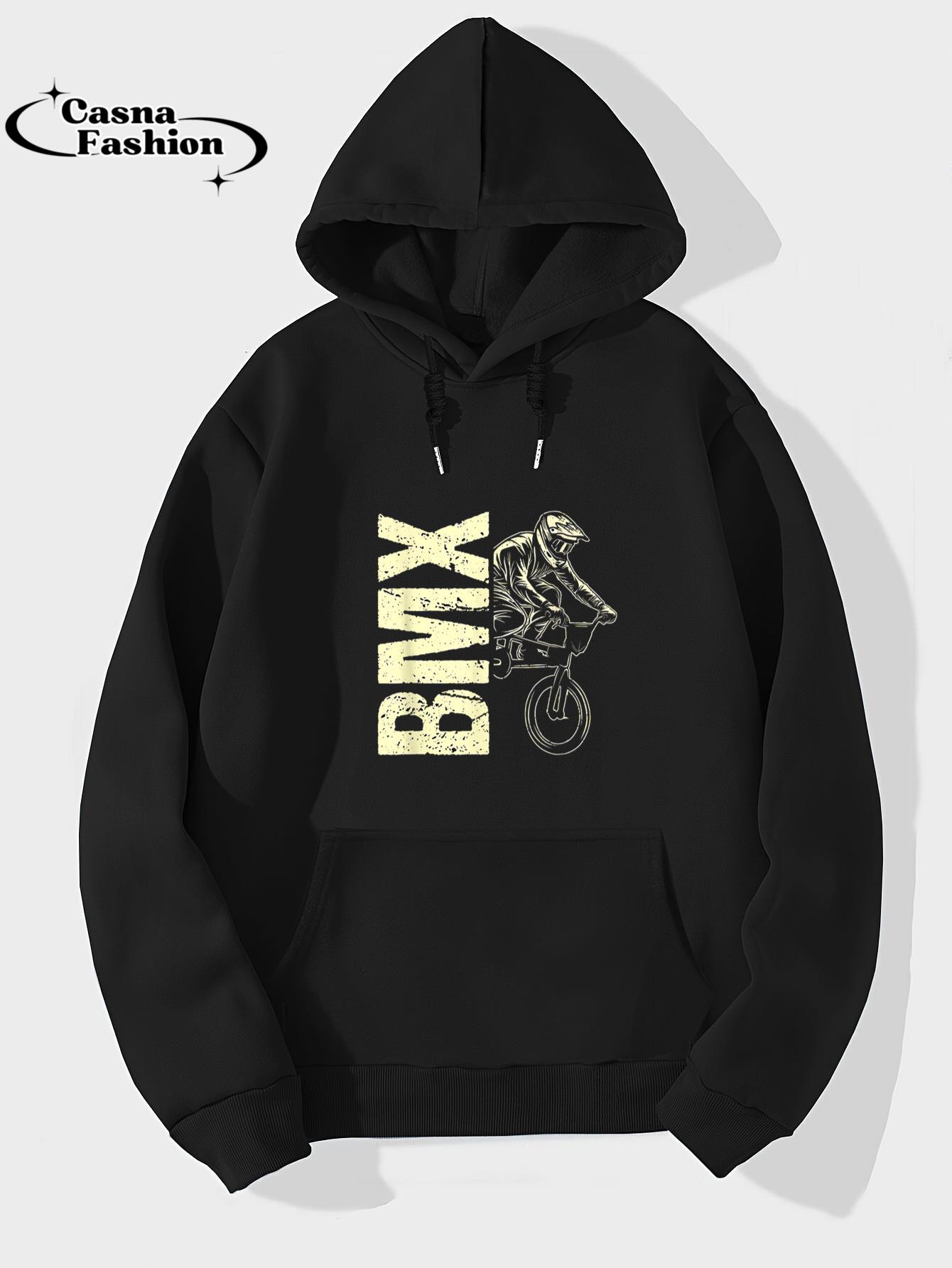 casnafashion_Hoodie_Love BMX biker men Shirt BMX biking Lovers boys and girls T-Shirt_hoodie_black hoodie