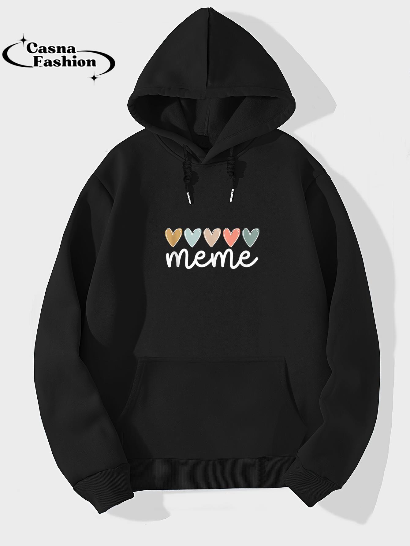 casnafashion_Hoodie_Meme Hearts Meme Grandma Meme Grandmother Tank Top_hoodie_black hoodie