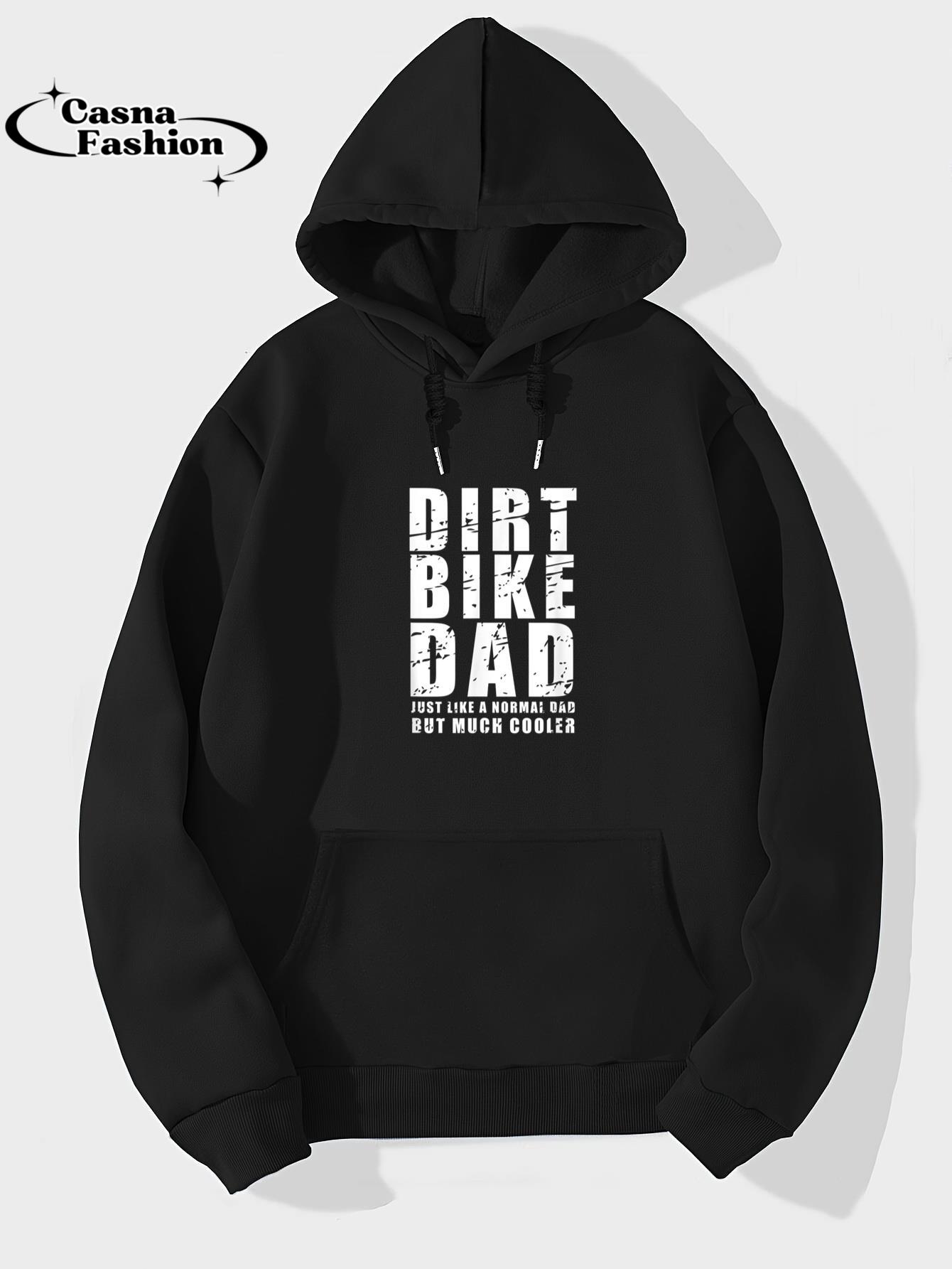 casnafashion_Hoodie_Mens Funny MX Dirt Bike Dad Tee Shirt Biker Fathers Day Gift Idea T-Shirt_hoodie_black hoodie