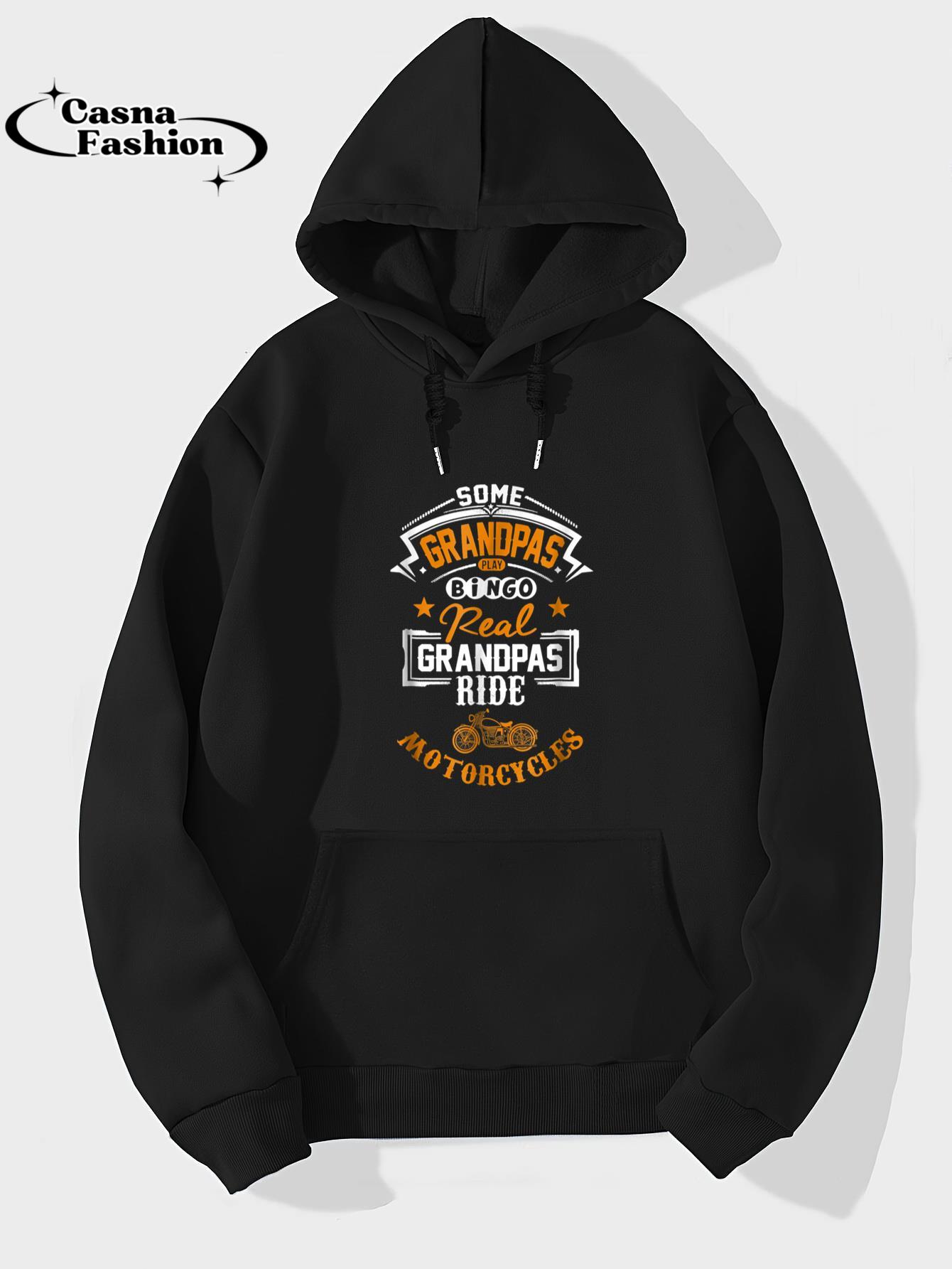 casnafashion_Hoodie_Mens Some Grandpas Play Bingo Real Ride Motorcycles T-Shirt_hoodie_black hoodie