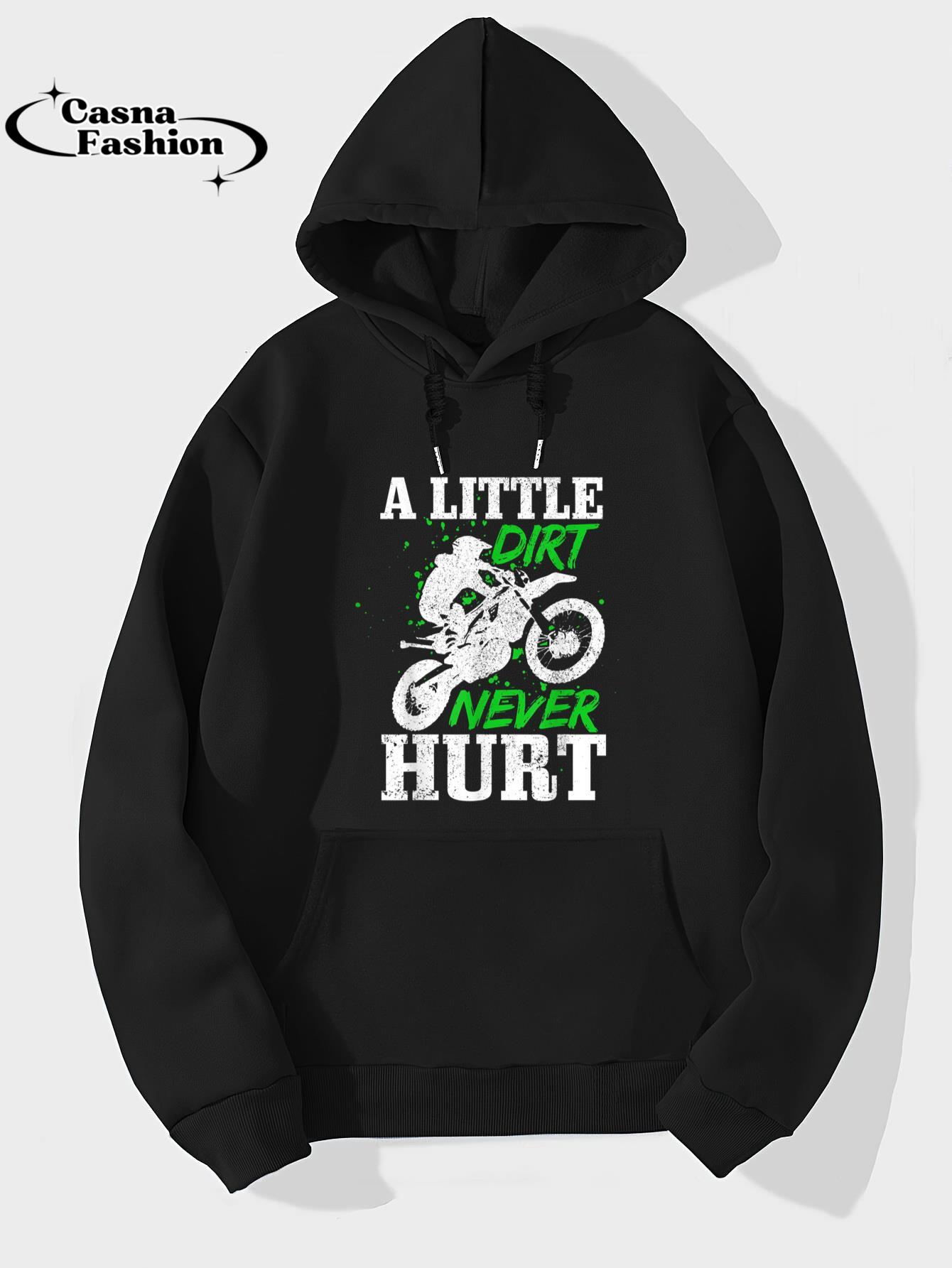 casnafashion_Hoodie_Motocross Little Dirt Never Hurt Dirt Bike MX Racing Biker T-Shirt_hoodie_black hoodie