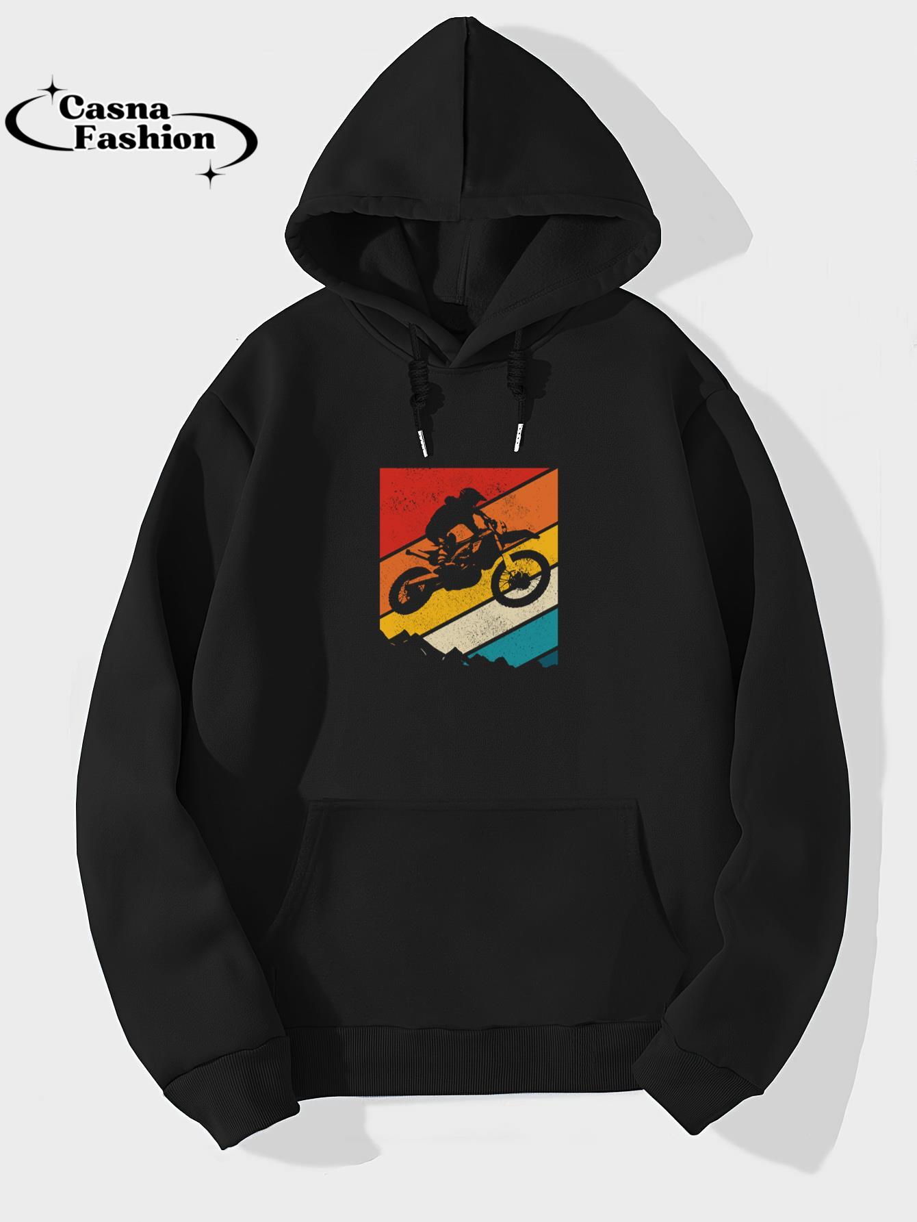 casnafashion_Hoodie_Motocross Vintage Dirt Bike MX Enduro Motorcycle Biker Gift Pullover Hoodie_hoodie_black hoodie