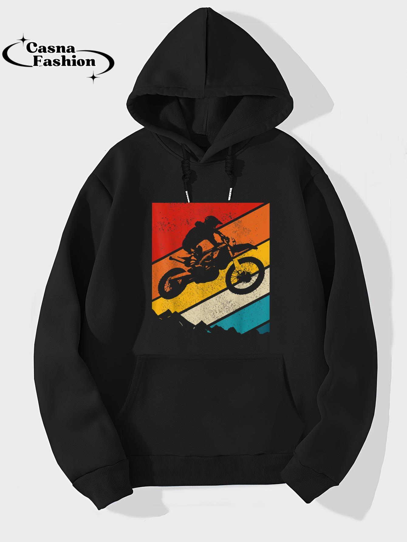 casnafashion_Hoodie_Motocross Vintage Dirt Bike MX Enduro Motorcycle Biker Gift T-Shirt_hoodie_black hoodie