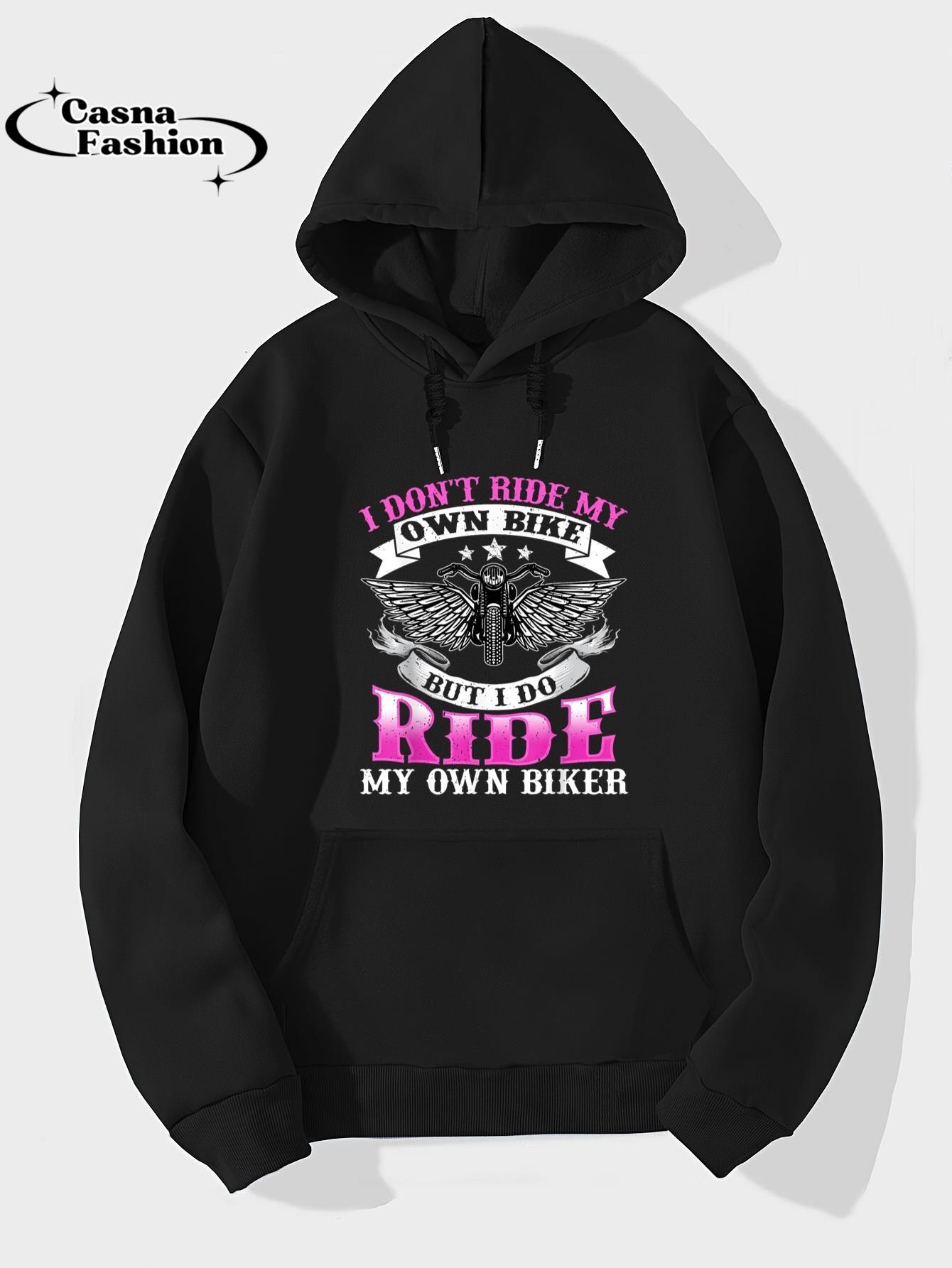 casnafashion_Hoodie_Motorcycle I Don't Ride My Own Bike Girlfriend Wife Biker T-Shirt_hoodie_black hoodie