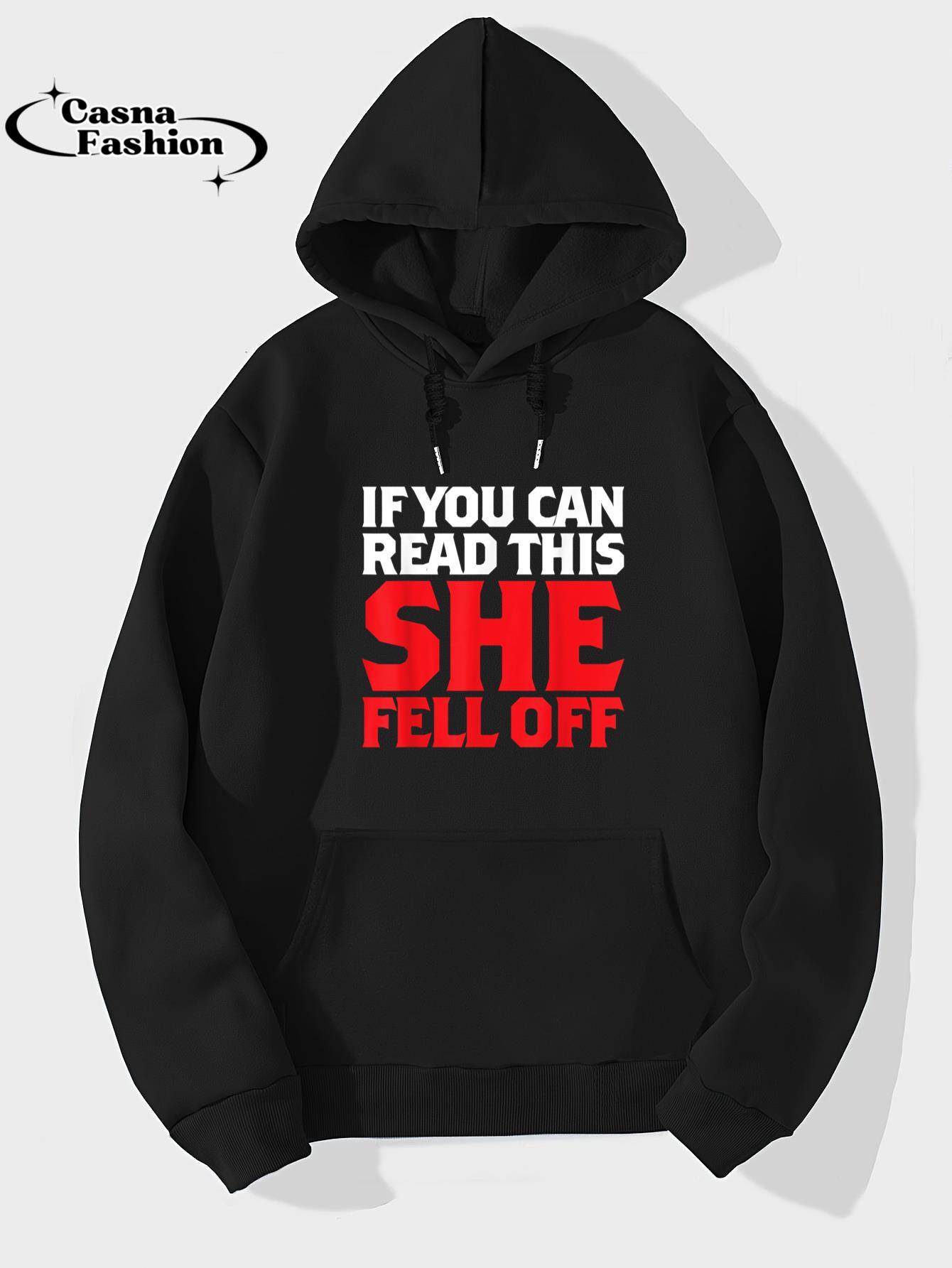 casnafashion_Hoodie_Motorcyclist Shirt If You Can Read This She Fell Off Biker T-Shirt_hoodie_black hoodie