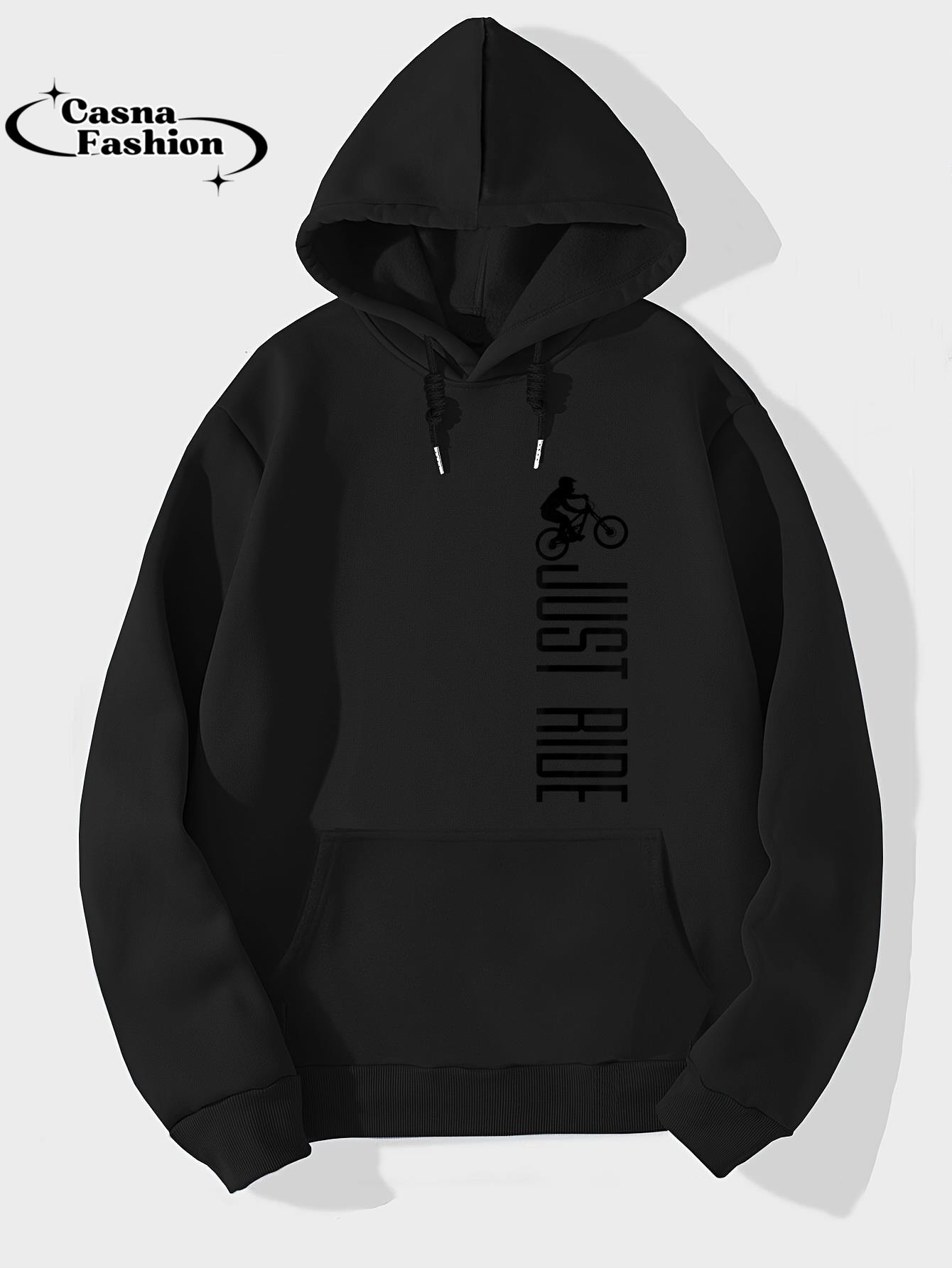 casnafashion_Hoodie_Mountain Bike Just Ride MTB Biking Mountain Biker Gift T-Shirt_hoodie_black hoodie