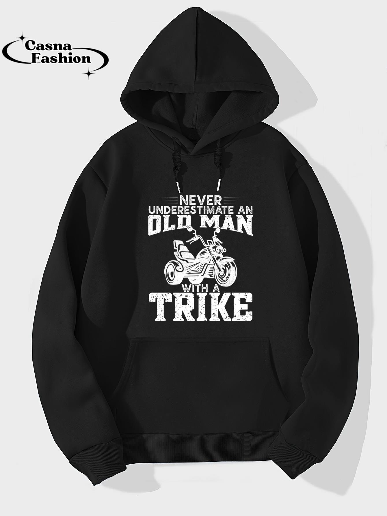 casnafashion_Hoodie_Never Underestimate An Old Man With A Trike Biker Grandpa Sweatshirt_hoodie_black hoodie