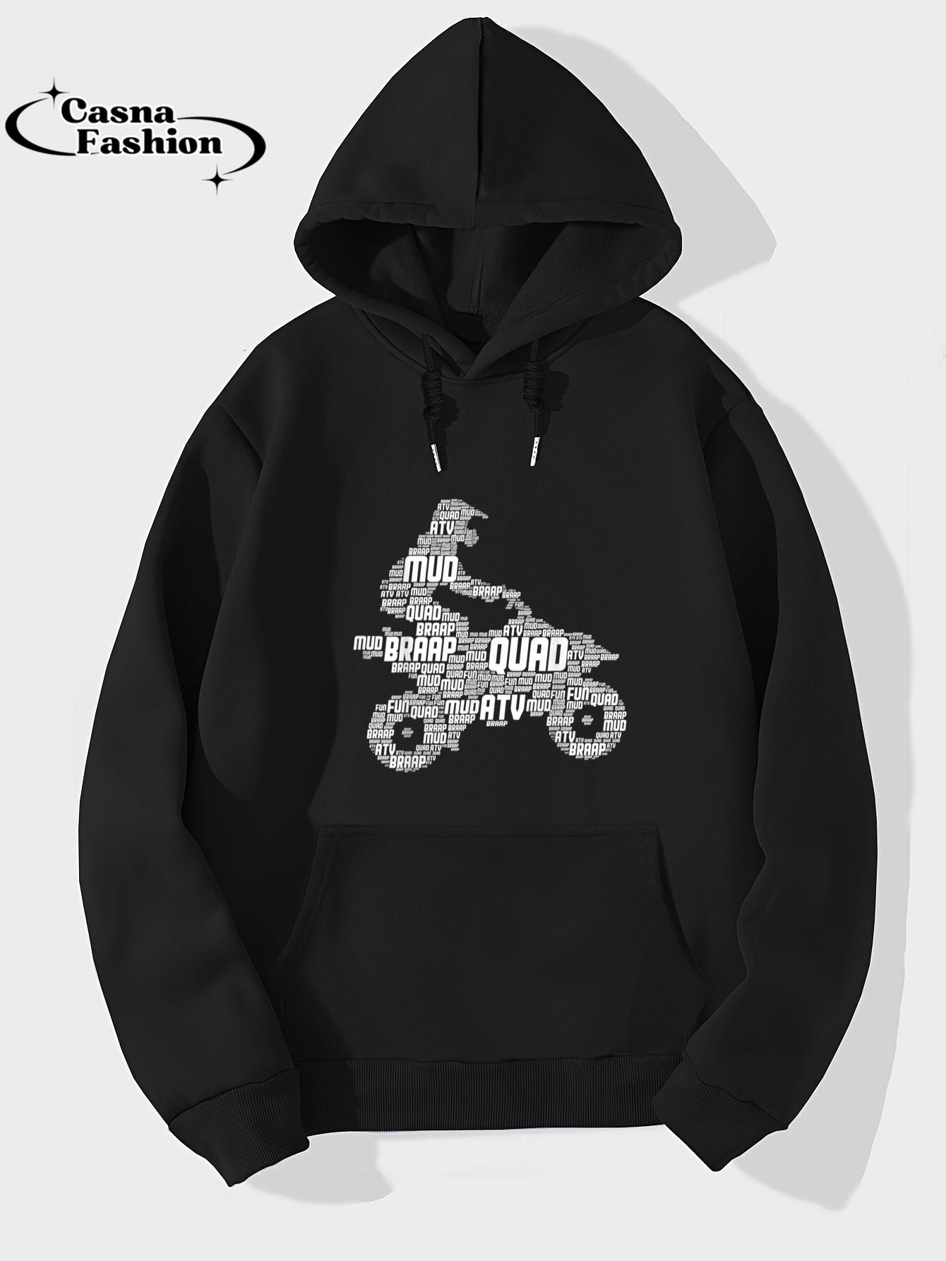 casnafashion_Hoodie_Quad Biker ATV 4 Wheeler Funny Quad Men & Boys T-Shirt_hoodie_black hoodie