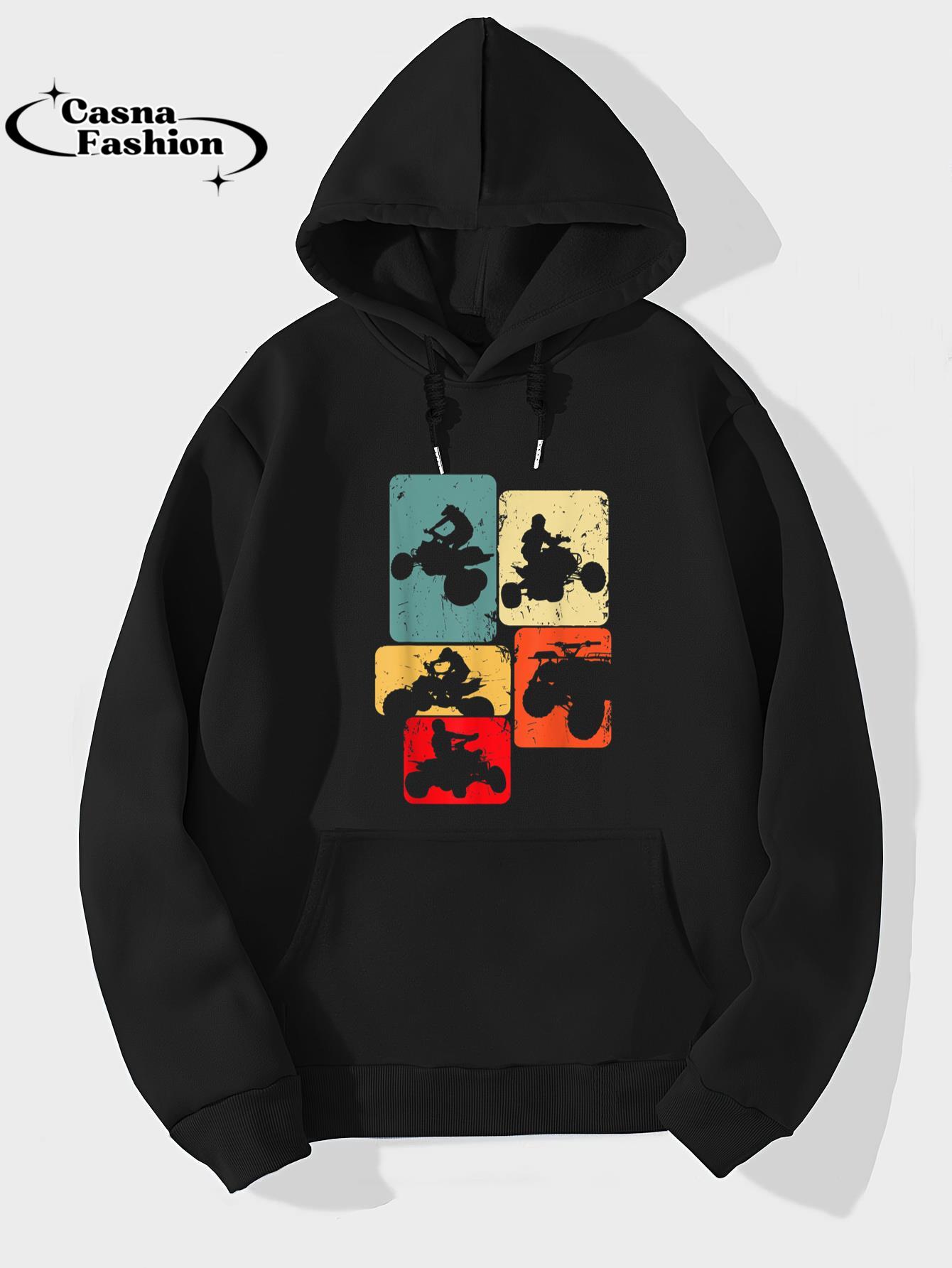 casnafashion_Hoodie_Quad Biker ATV 4 Wheeler Quad Men Boys Kids T-Shirt_hoodie_black hoodie