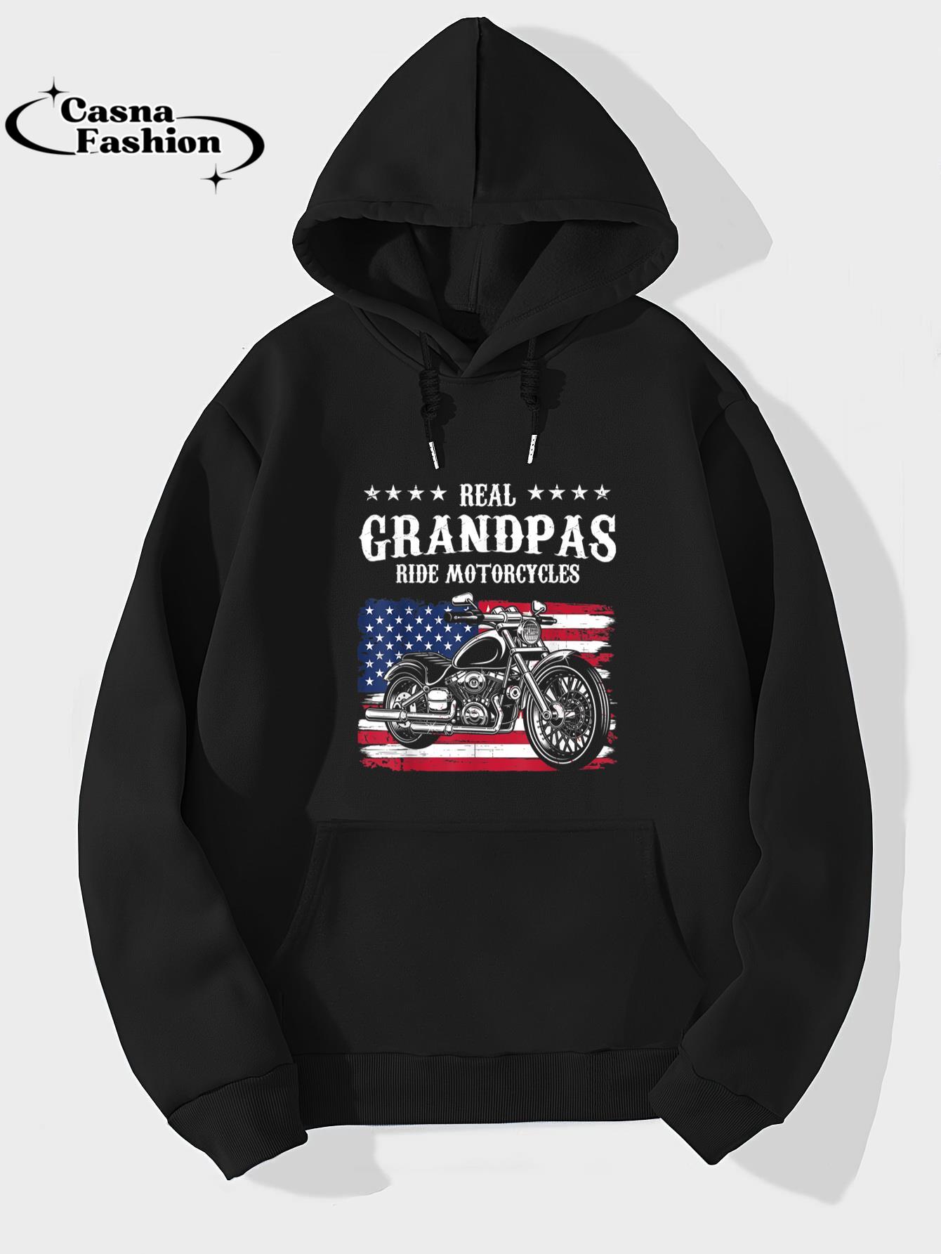 casnafashion_Hoodie_Real grandpas ride motorcycles, motorbike grandfather biker T-Shirt_hoodie_black hoodie