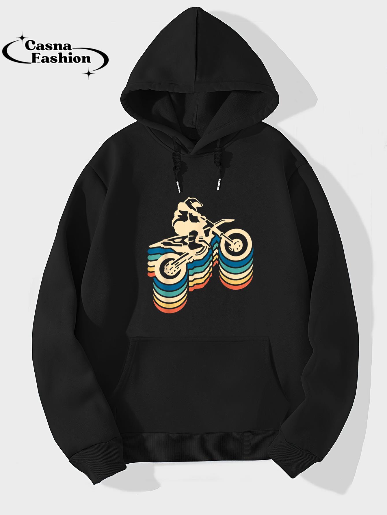 casnafashion_Hoodie_Retro Dirt Bike Rider Funny Enduro Biker Motorcycle Lovers T-Shirt_hoodie_black hoodie