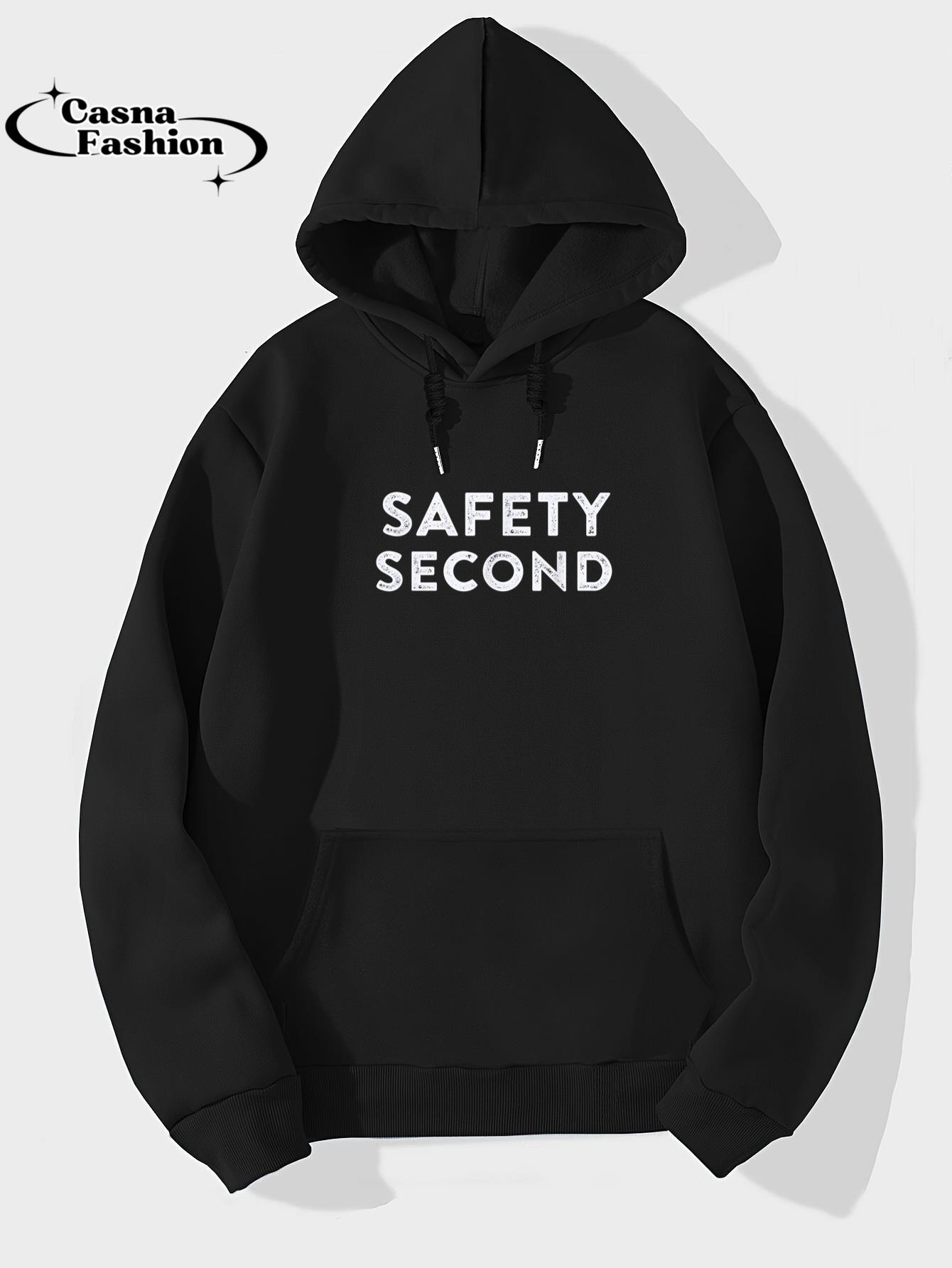 casnafashion_Hoodie_Safety Second Motorcycle Shirt - Riders Gift for Stunt Biker_hoodie_black hoodie