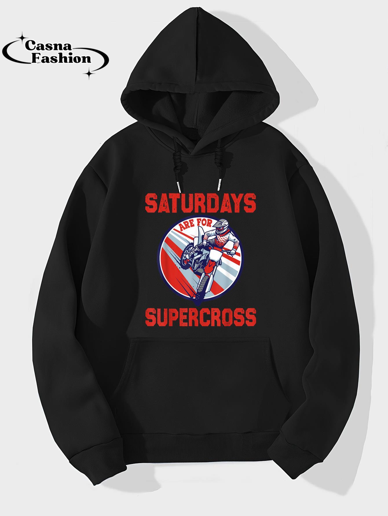 casnafashion_Hoodie_Saturdays Are For Supercross MX Dirt Motocross Enduro Racing T-Shirt_hoodie_black hoodie