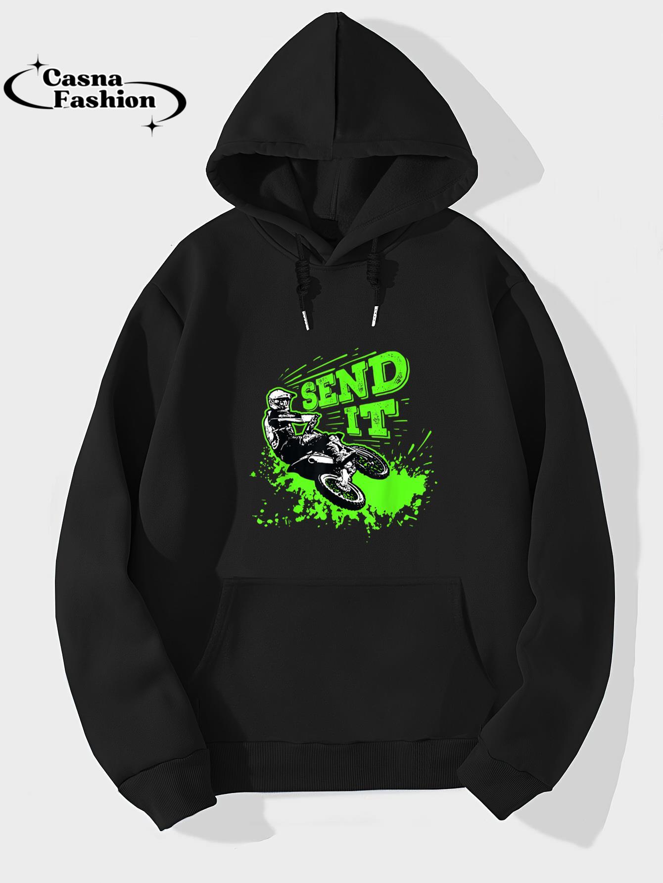 casnafashion_Hoodie_Send It Gift Funny Dirt Bike Motocross MX Supercross Rider T-Shirt_hoodie_black hoodie