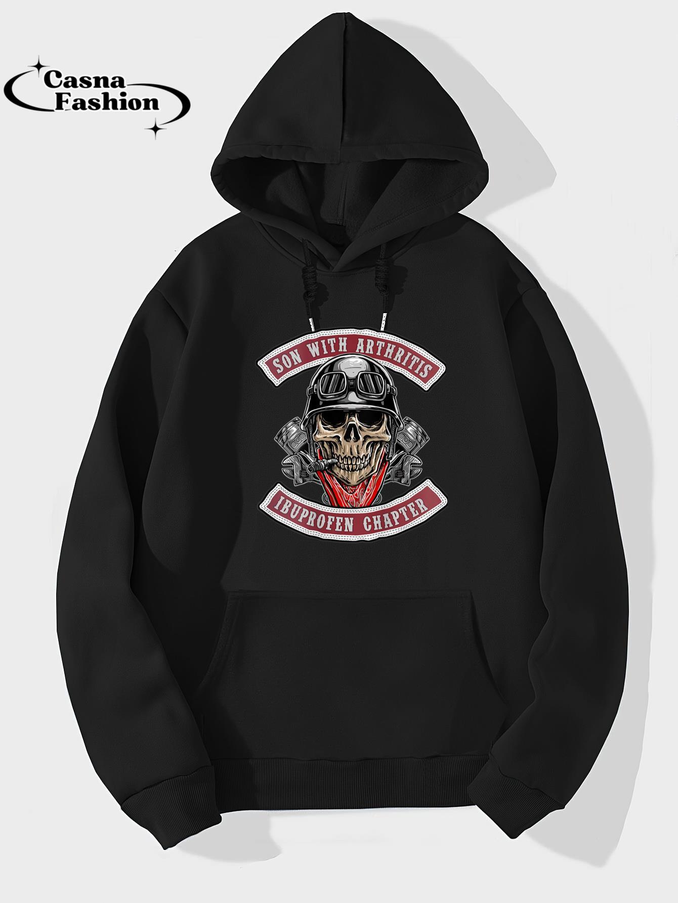 casnafashion_Hoodie_Son With Arthritis Ibuprofen Chapter Old Biker Motorcycle T-Shirt_hoodie_black hoodie