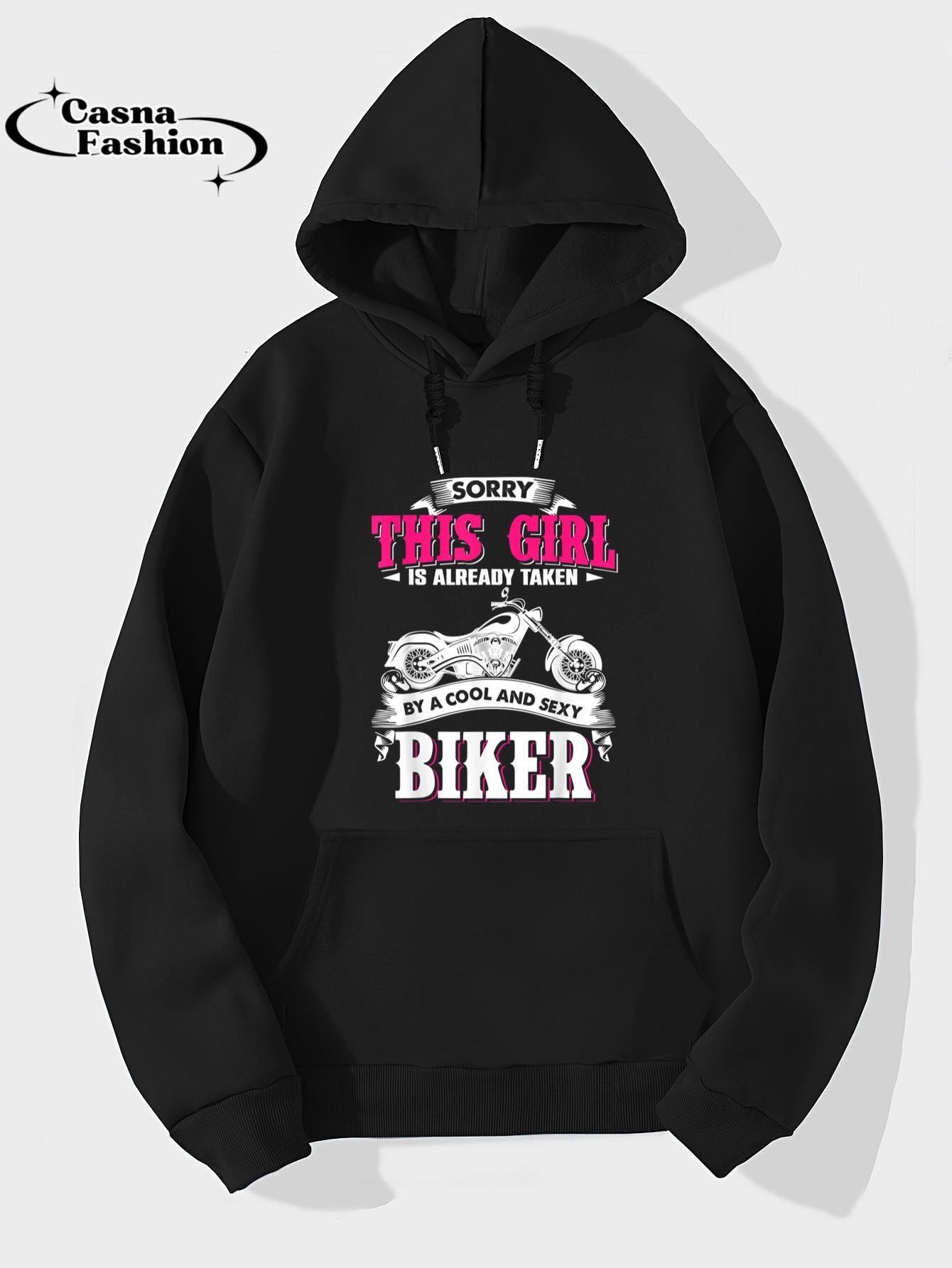 casnafashion_Hoodie_Sorry This Girl Is Already Taken By Cool And Sexy Biker T-Shirt_hoodie_black hoodie