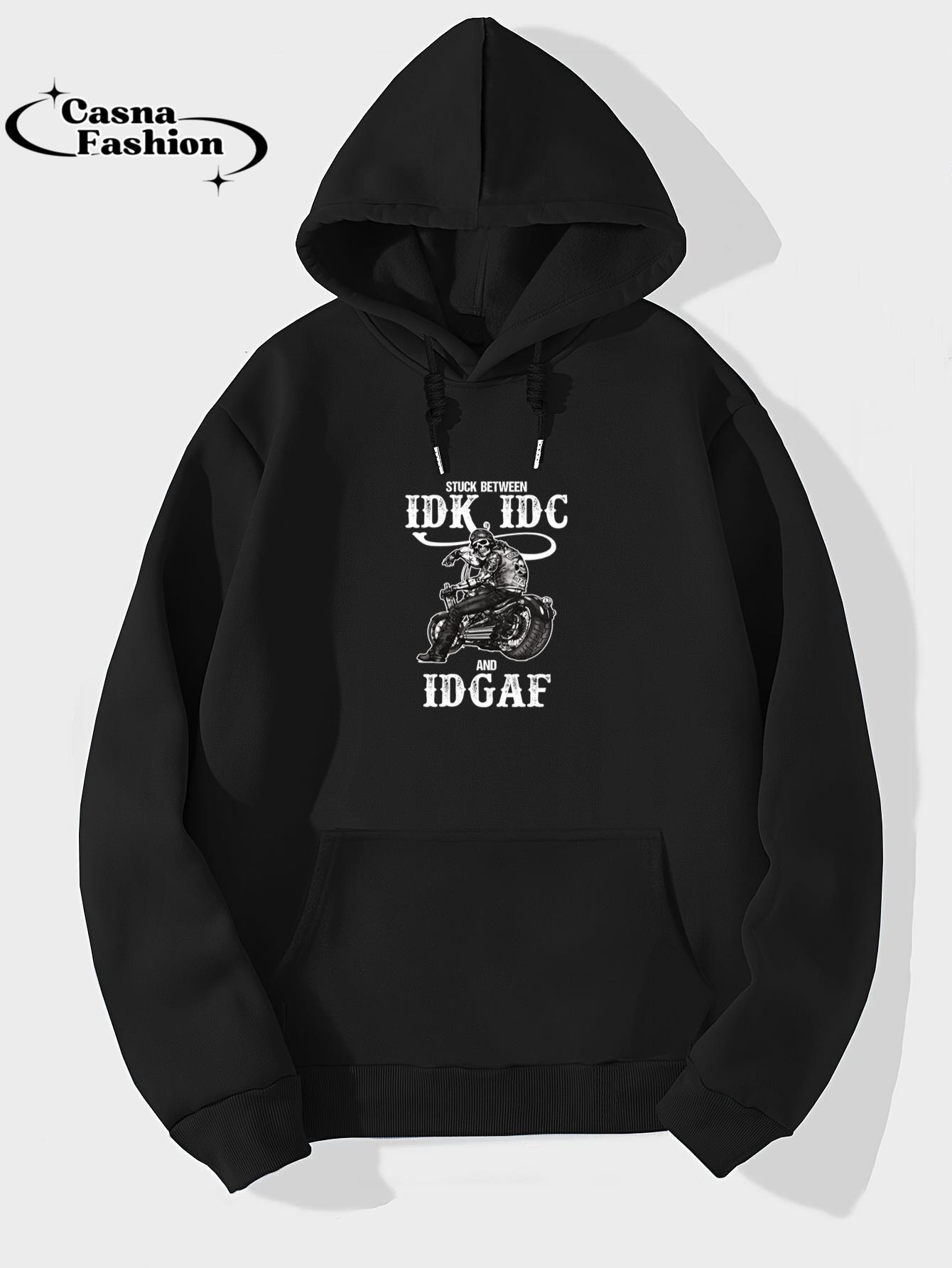 casnafashion_Hoodie_Stuck Between Idk Idc And Idgaf Bike Skull Biker Pullover Hoodie_hoodie_black hoodie