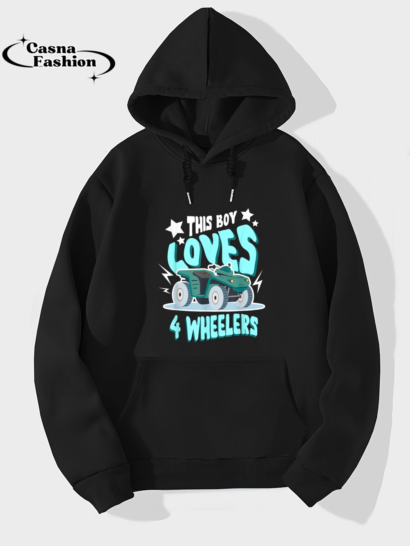 casnafashion_Hoodie_This Boy Loves 4 Wheelers ATV Quad Bike Mud Riding T-Shirt_hoodie_black hoodie