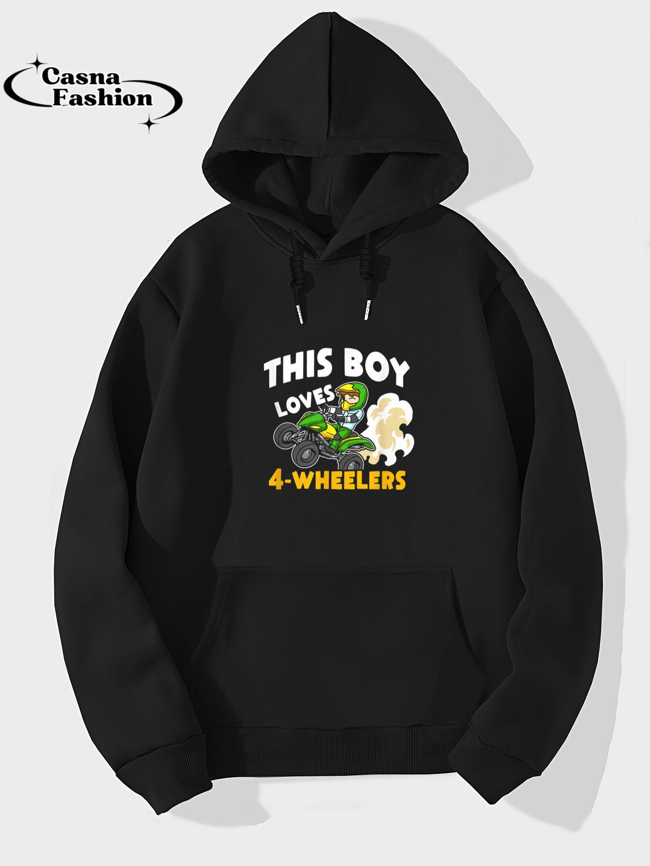 casnafashion_Hoodie_This Boy Loves 4-Wheelers Funny ATV Quad Biker T-Shirt_hoodie_black hoodie