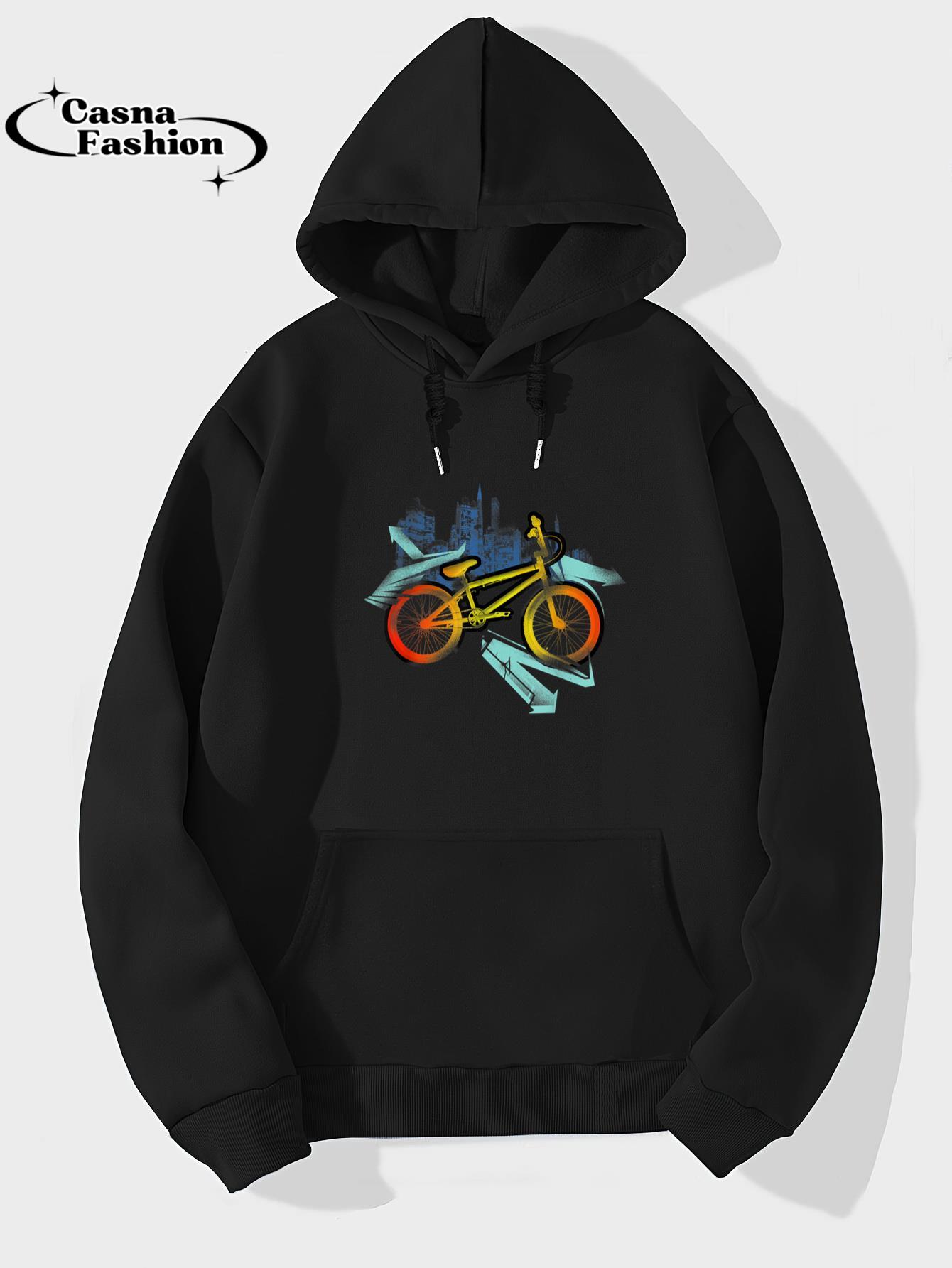 casnafashion_Hoodie_Urban Bike Shirts - Night City Street T-Shirt_hoodie_black hoodie