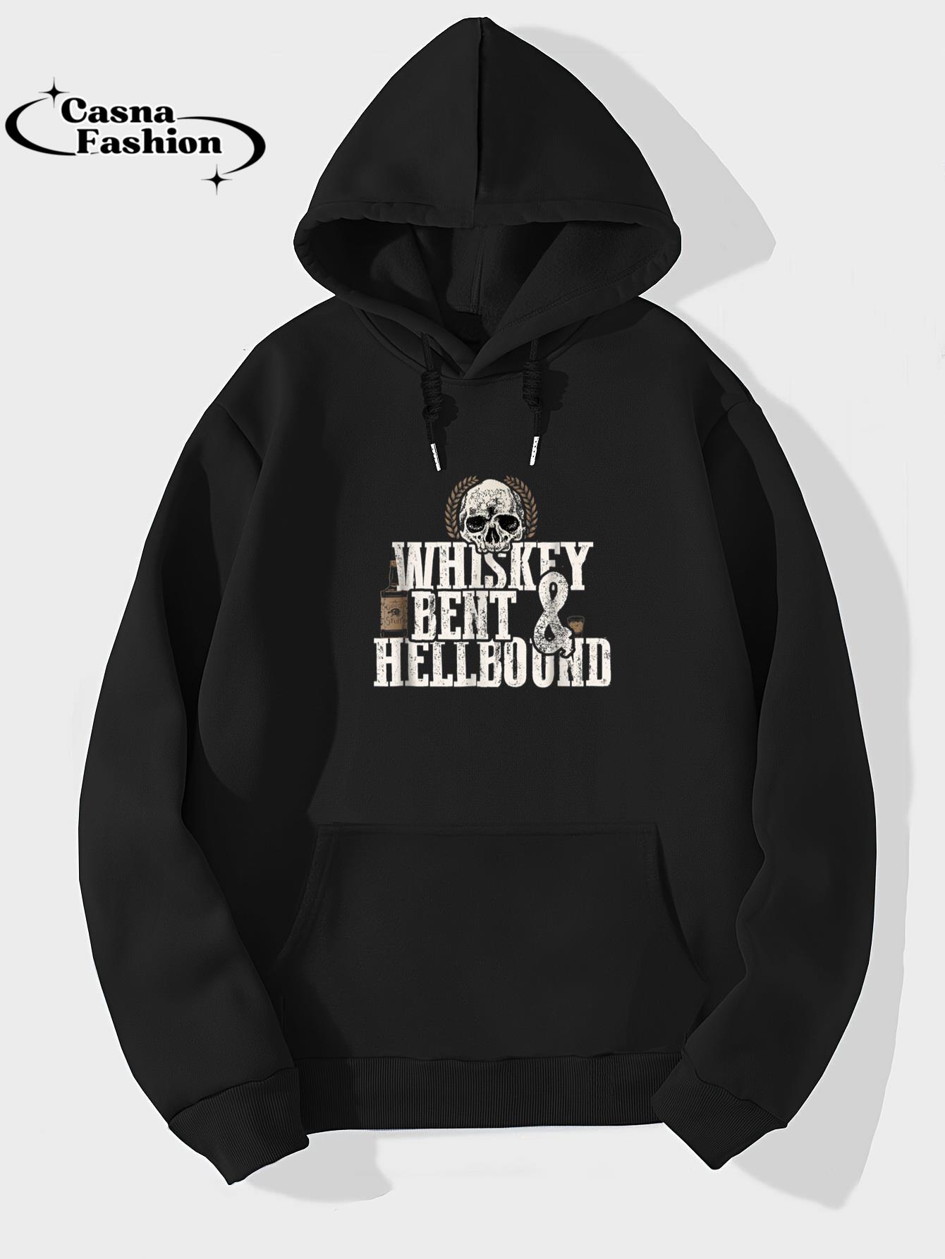 casnafashion_Hoodie_Whiskey Bent And Hellbound Shirt Distressed Biker Style_hoodie_black hoodie