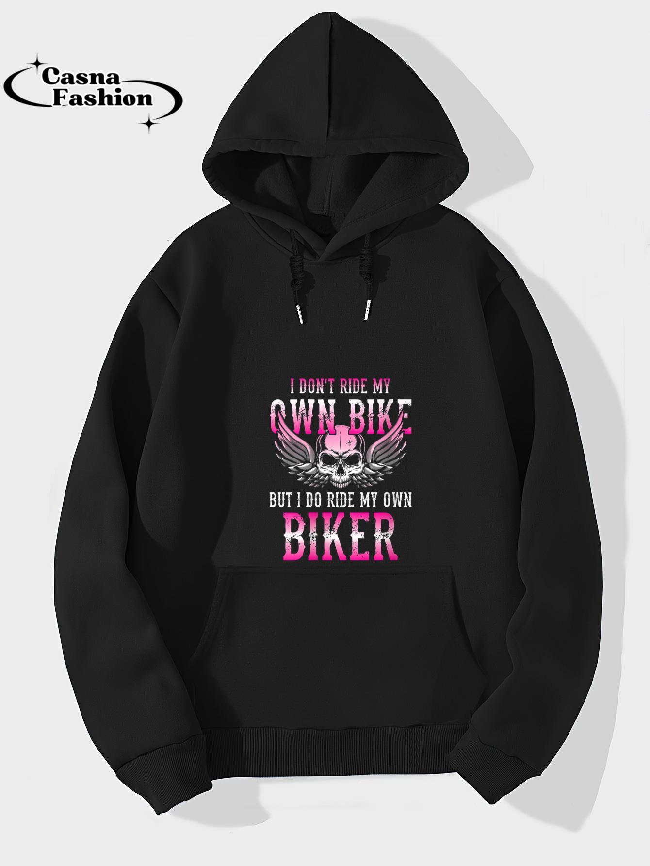 casnafashion_Hoodie_Womens I Dont Ride My Own Bike But I Ride My Own Biker Motorcycle V-Neck T-Shirt_hoodie_black hoodie