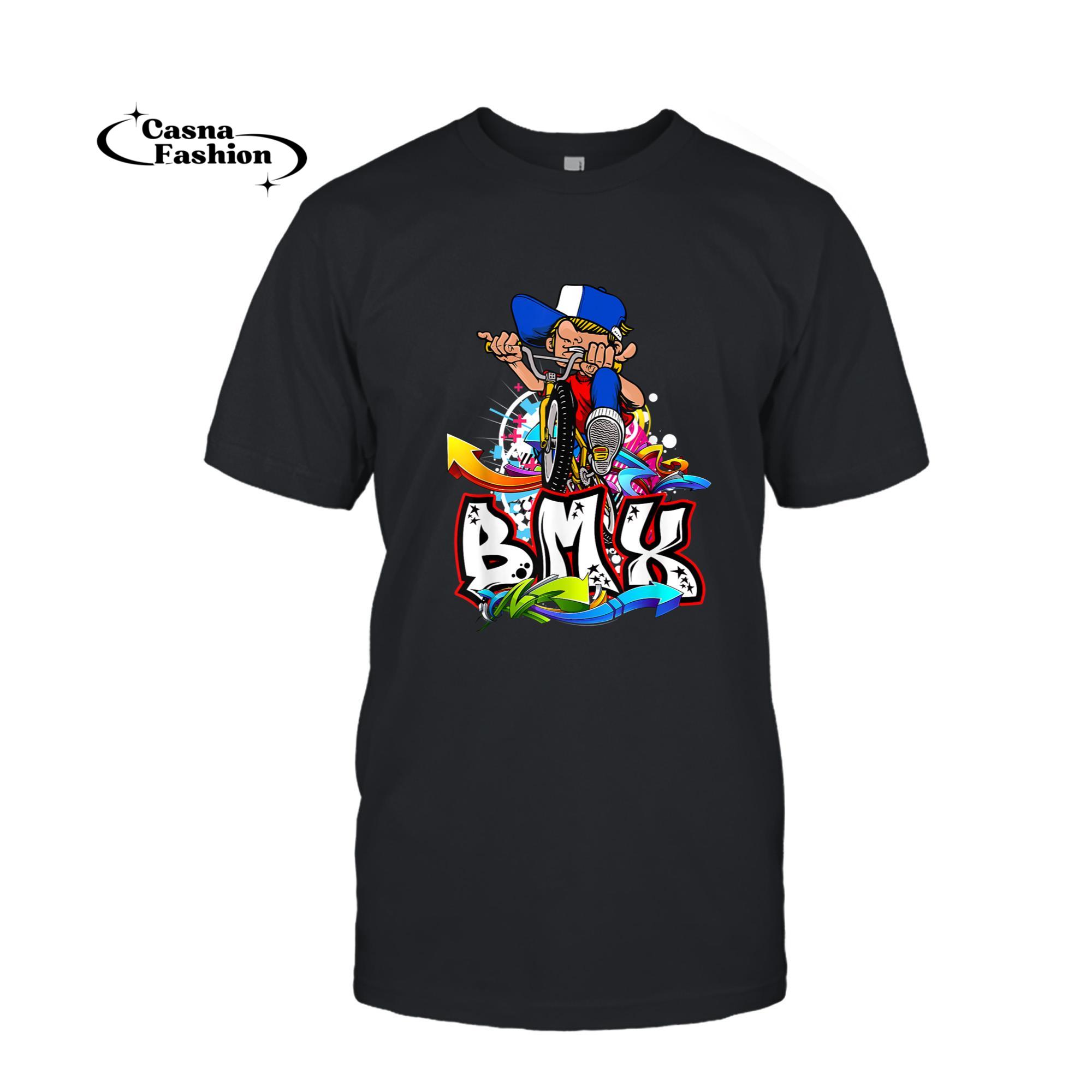 casnafashion_T-shirt_BMX Bike Accessories BMX Rider Ramp BMX downhill Bike T-Shirt_T-shirt_Black