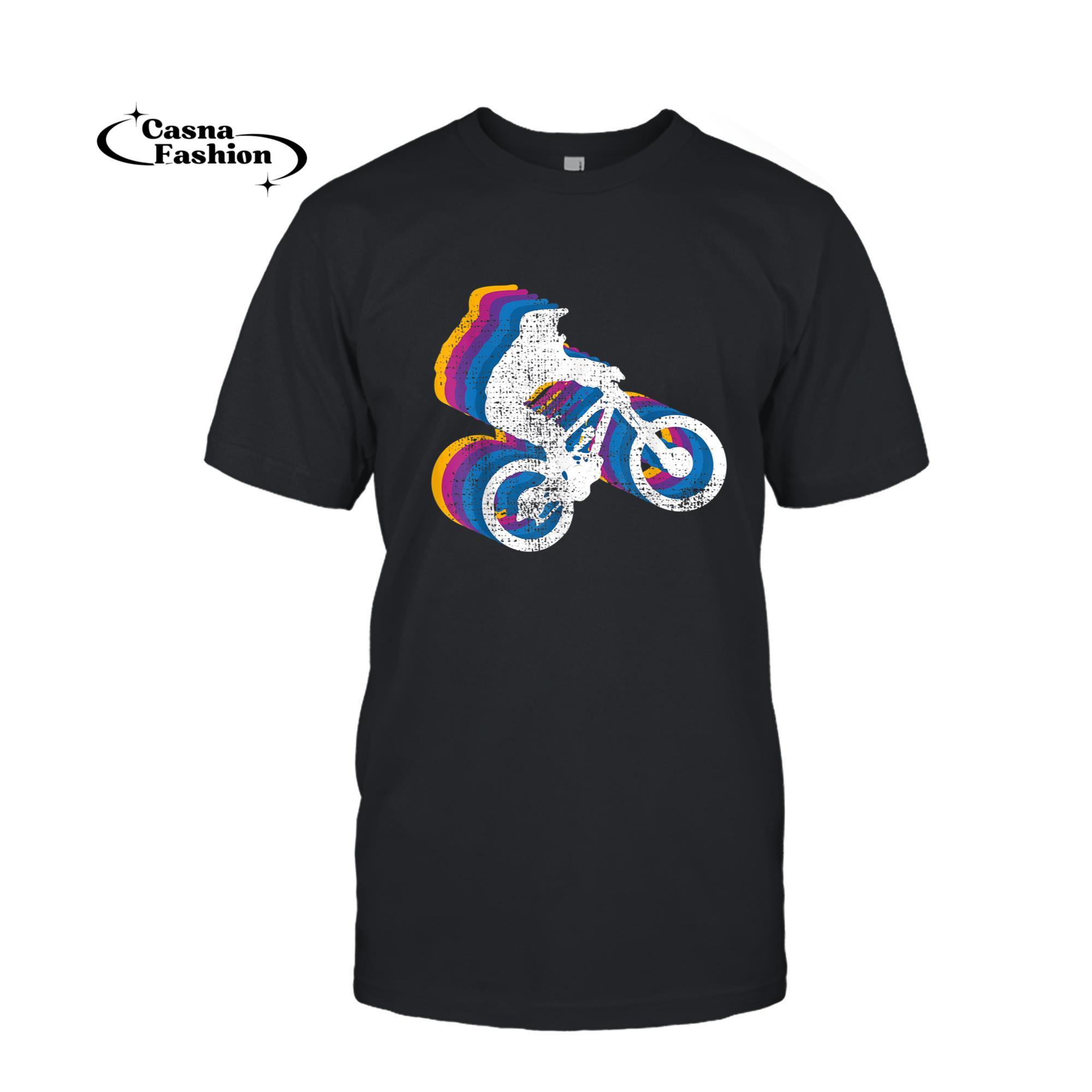 casnafashion_T-shirt_BMX Tshirt Bike Biker Gift T-Shirt Vintage Tee Wheely_T-shirt_Black