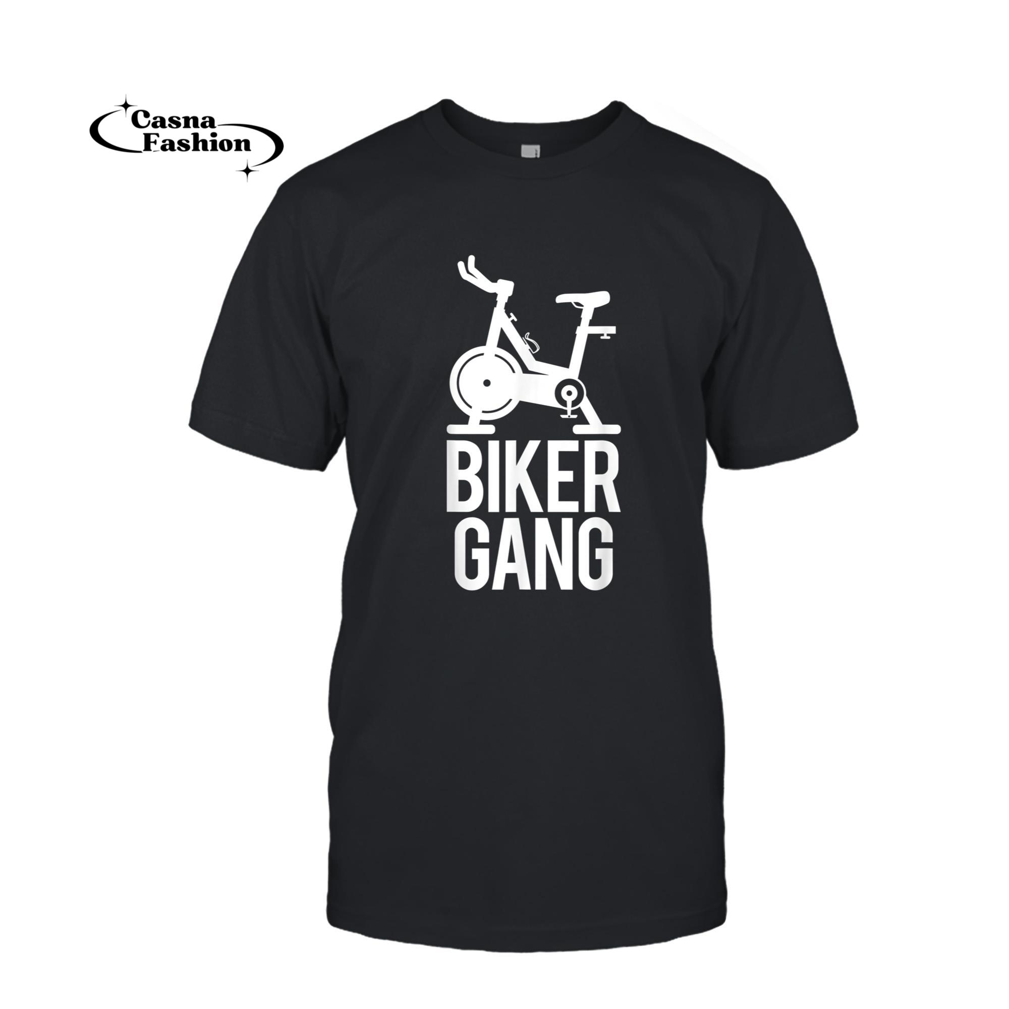 casnafashion_T-shirt_Biker Gang Funny Spin Saying Gym Workout Spinning Class Gift T-Shirt_T-shirt_Black