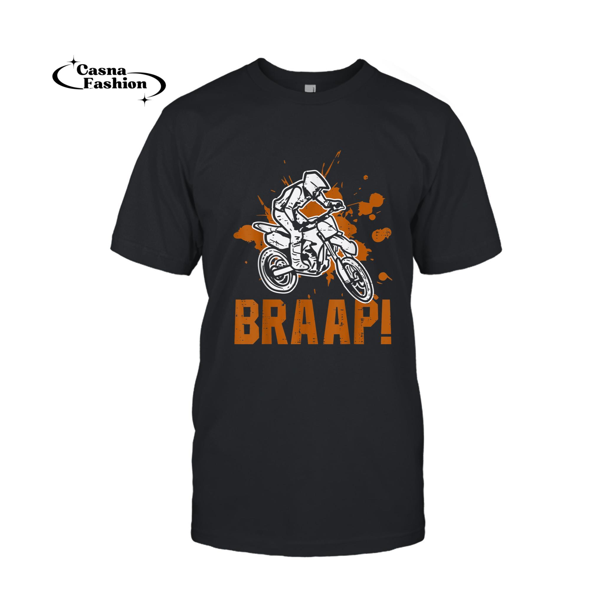 casnafashion_T-shirt_Braap Dirt Bike Motocross Track Biker Men Women Girls Boys T-Shirt_T-shirt_Black