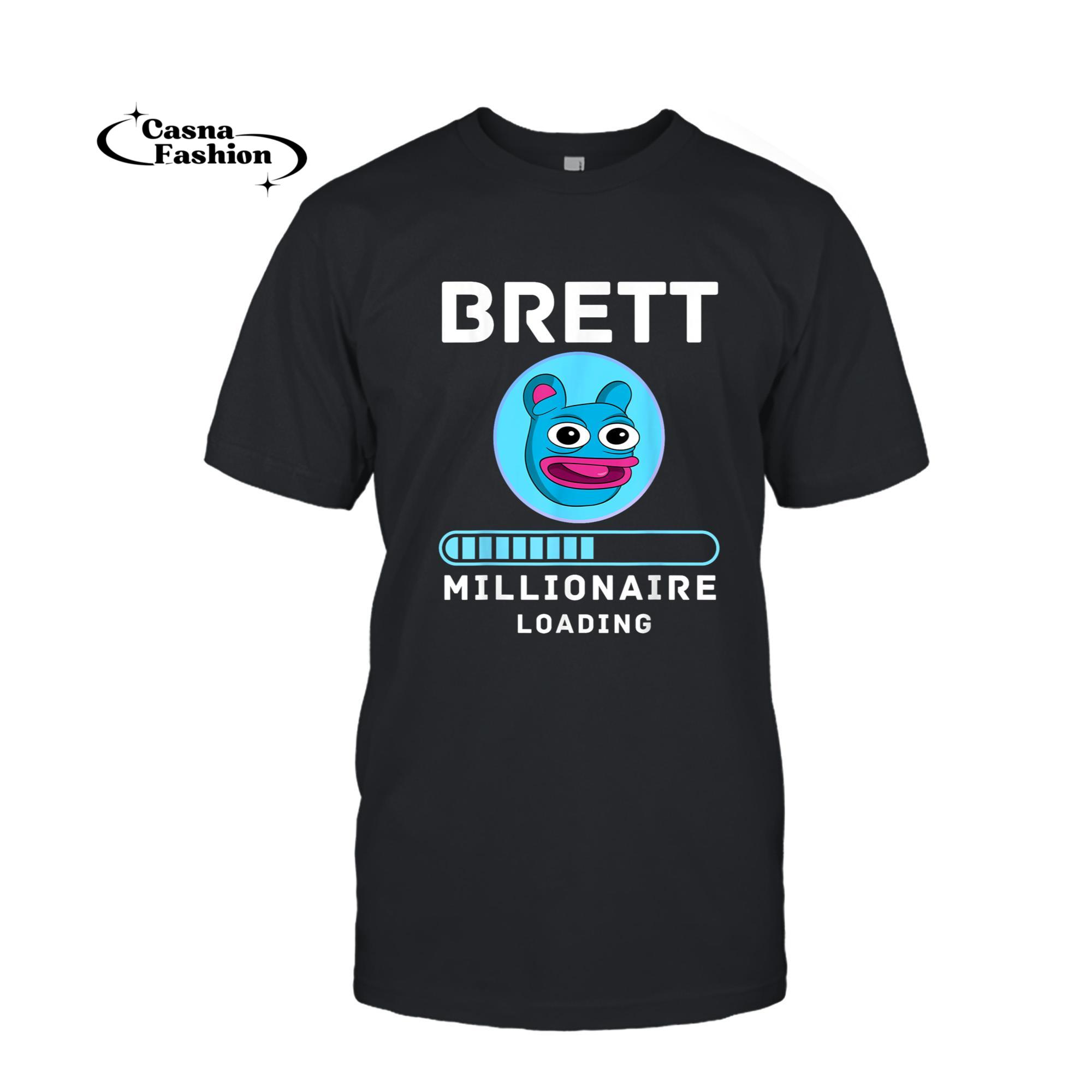 casnafashion_T-shirt_Brett Millionaire Loading Crypto Meme Shitcoin T-Shirt_T-shirt_Black