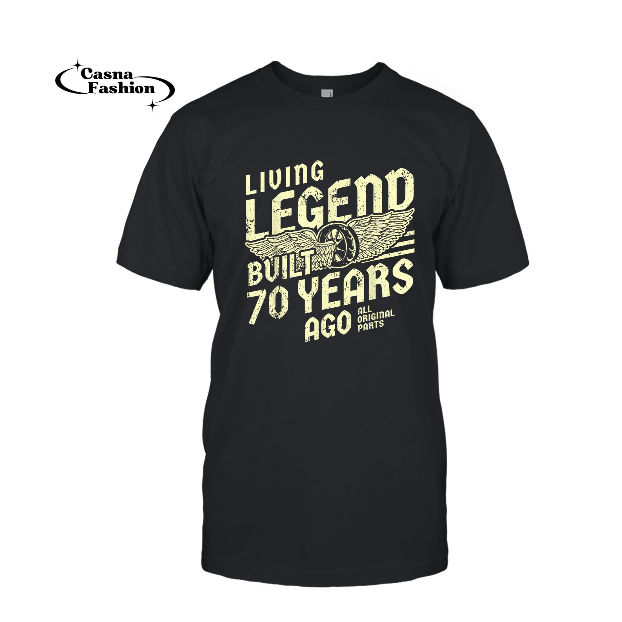 casnafashion_T-shirt_Built 70 Years Ago I Motorcycle Rider Biker 70th Birthday T-Shirt_T-shirt_Black