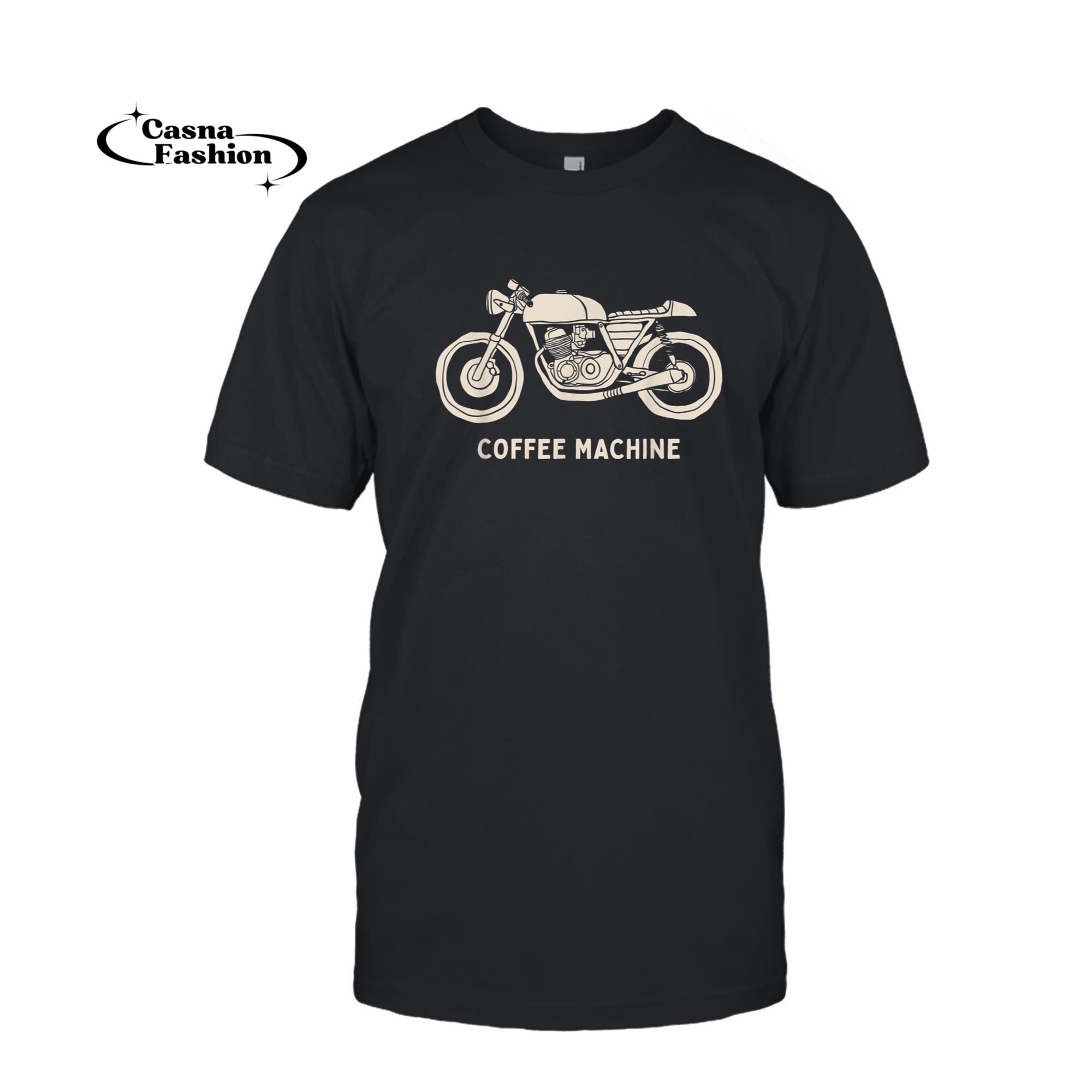 casnafashion_T-shirt_Cafe Racer Hand Drawn Motorcycle Design T-Shirt_T-shirt_Black