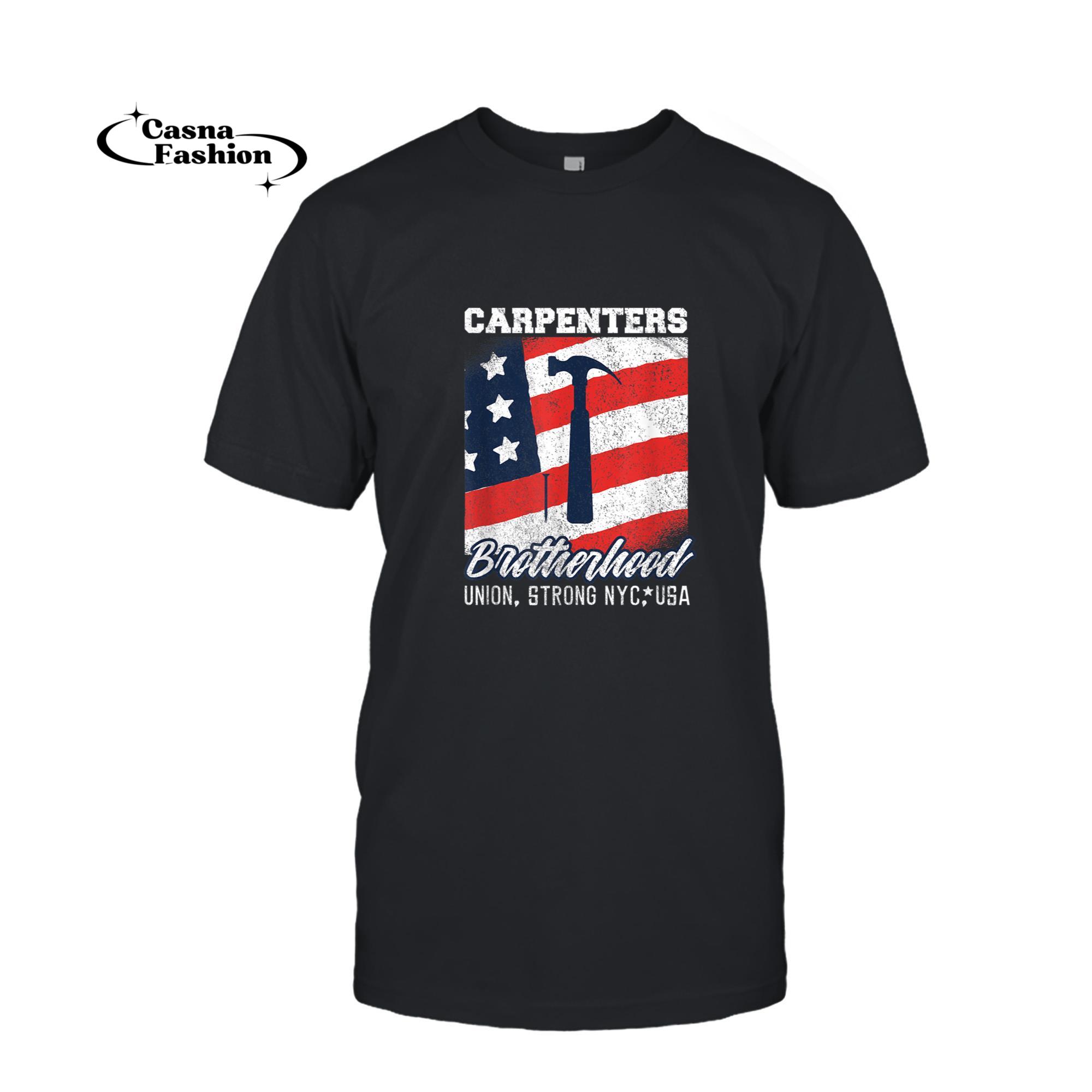 casnafashion_T-shirt_Carpenters Brotherhood Union Strong, New York City T-Shirt_T-shirt_Black