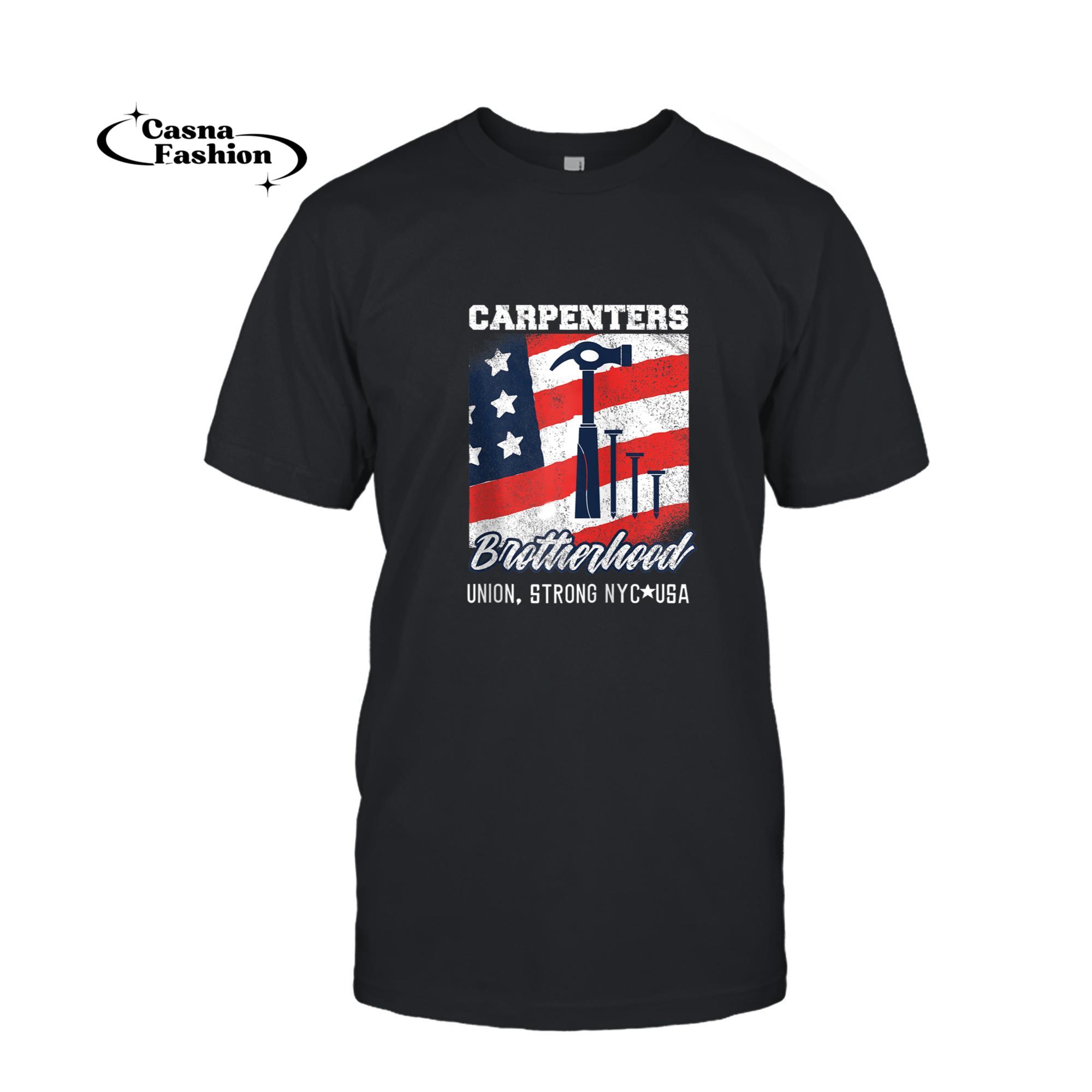casnafashion_T-shirt_Carpenters Brotherhood Union Strong, New York City Zip Hoodie_T-shirt_Black