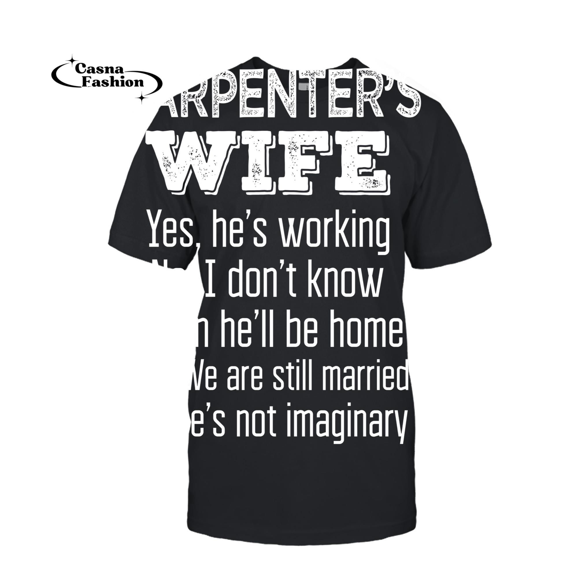 casnafashion_T-shirt_Carpenter's Wife T-Shirt Funny Gift_T-shirt_Black