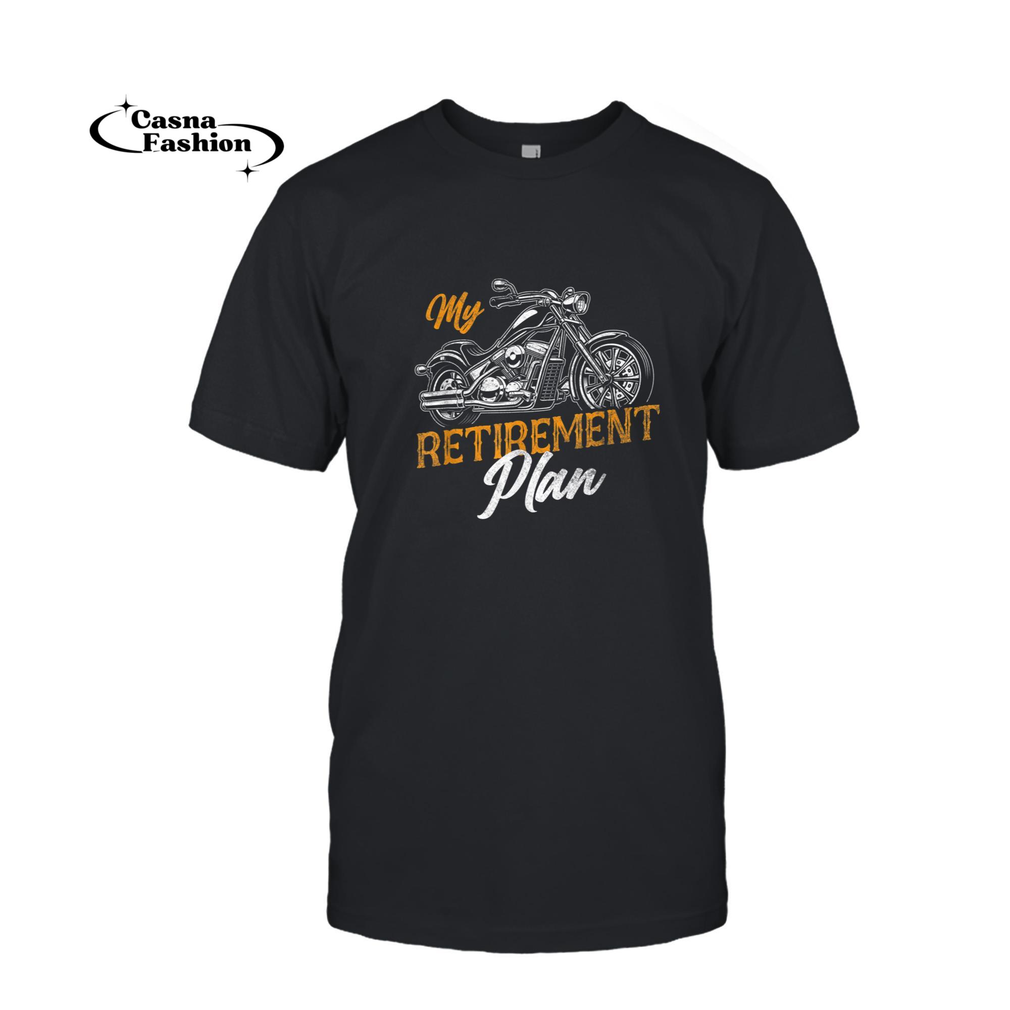 casnafashion_T-shirt_Classic Motorcycle Biker My Retirement Plan Grandpa T-Shirt_T-shirt_Black