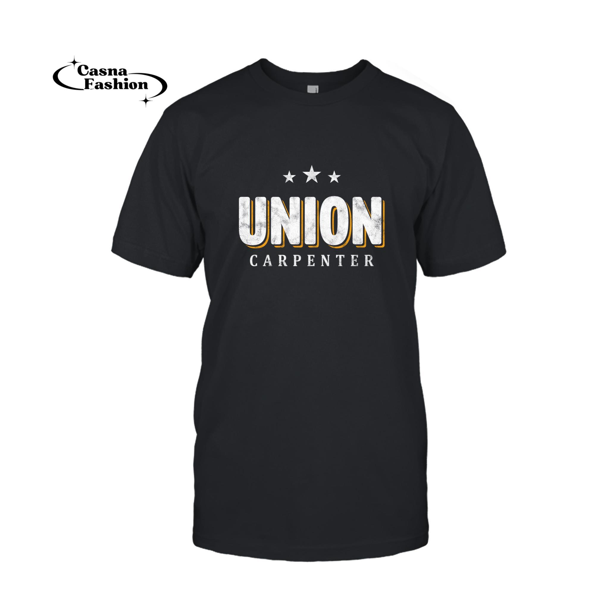 casnafashion_T-shirt_Distressed Union Carpenter Christmas Gift For Men Long Sleeve T-Shirt_T-shirt_Black