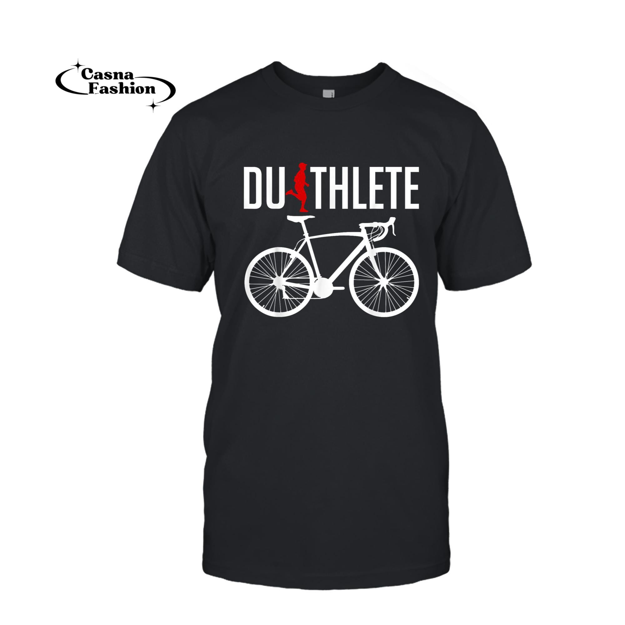 casnafashion_T-shirt_Duathlete Male Runner Duathlon Biker Runner Gift For Men Dad T-Shirt_T-shirt_Black