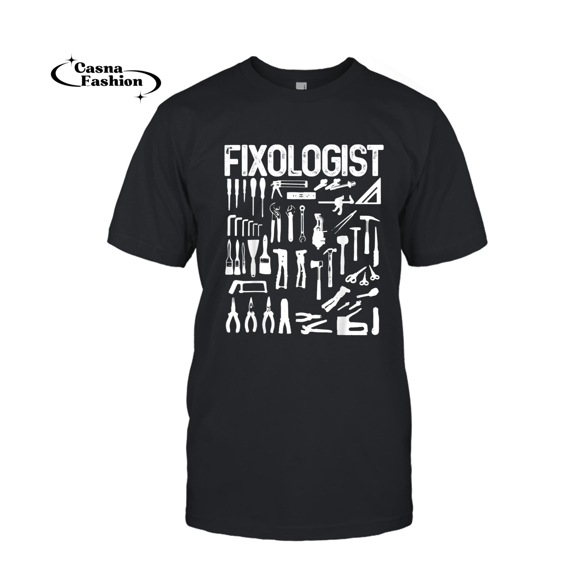 casnafashion_T-shirt_Fixologist Carpenter Woodworker DIY Craftsman Funny Gift T-Shirt_T-shirt_Black