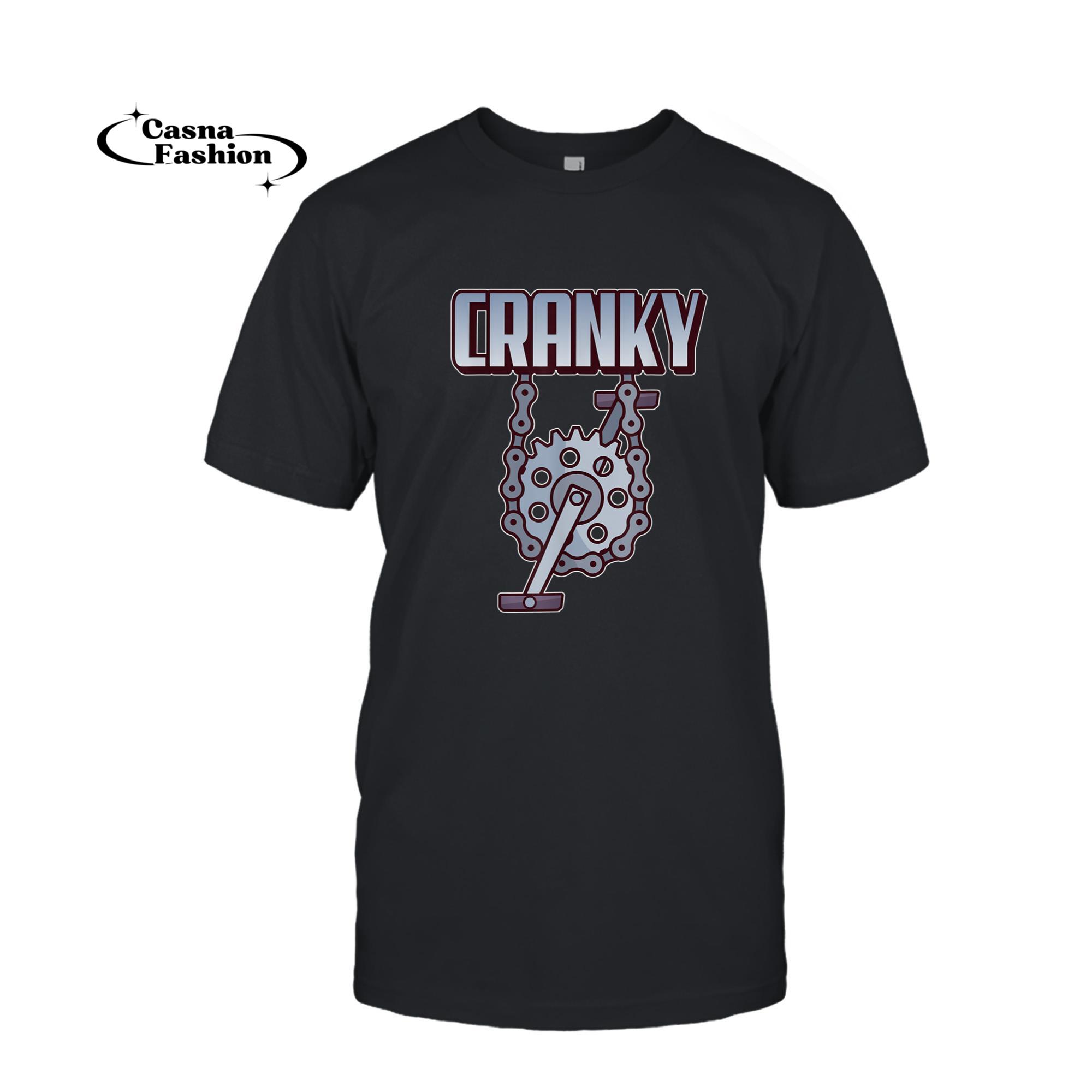 casnafashion_T-shirt_Funny Cranky Gift For MTB Biker Bicycle Rider Cycling Lover T-Shirt_T-shirt_Black