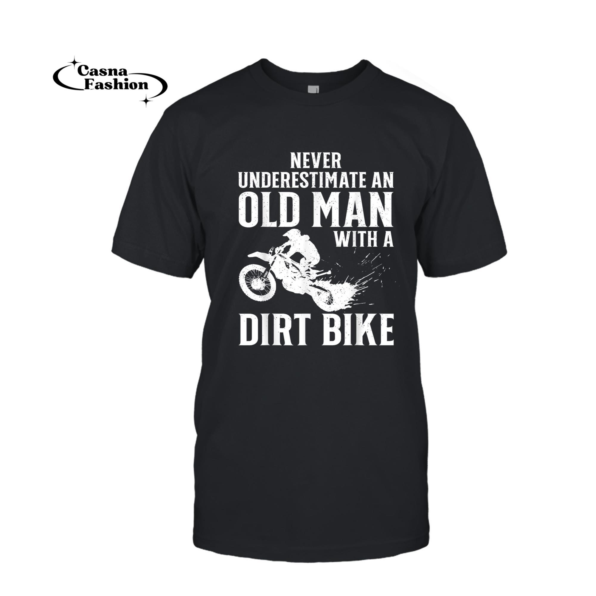 casnafashion_T-shirt_Funny Dirt Bike Art For Dirtbike Lover Men Grandpa Motorbike T-Shirt_T-shirt_Black