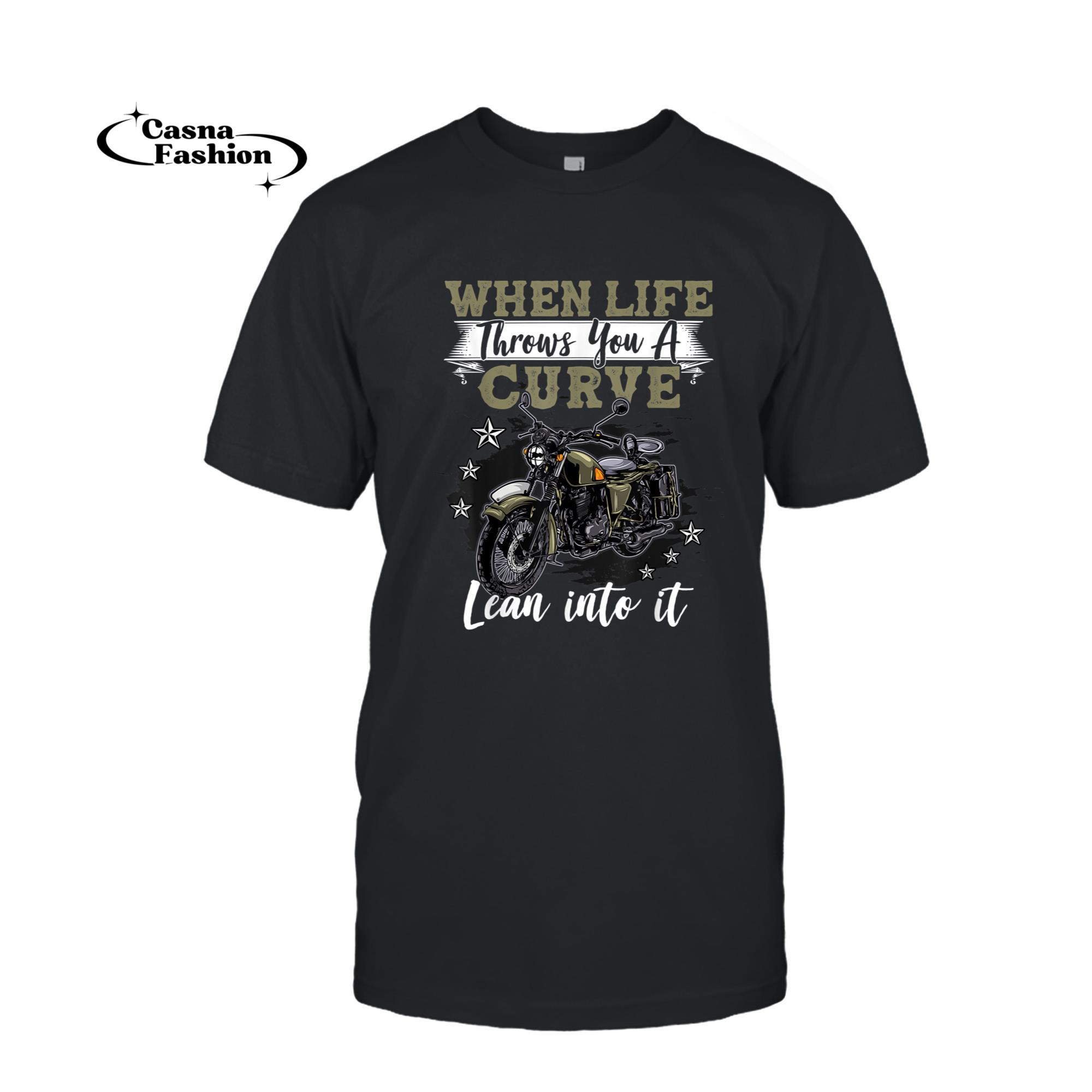 casnafashion_T-shirt_Funny Motorcycle Lover Graphic Biker Men Motorbike Rider T-Shirt_T-shirt_Black