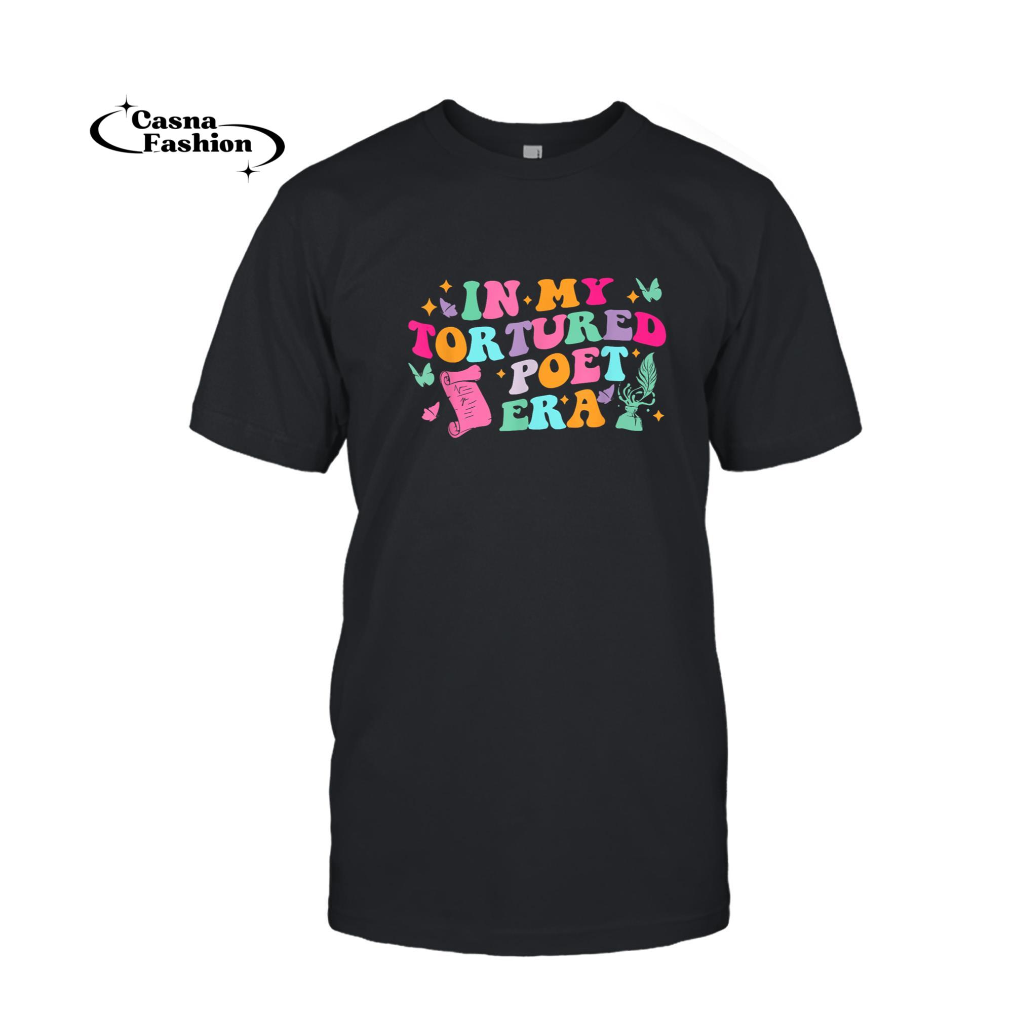 casnafashion_T-shirt_Funny Retro In My Poets Era T-Shirt_T-shirt_Black