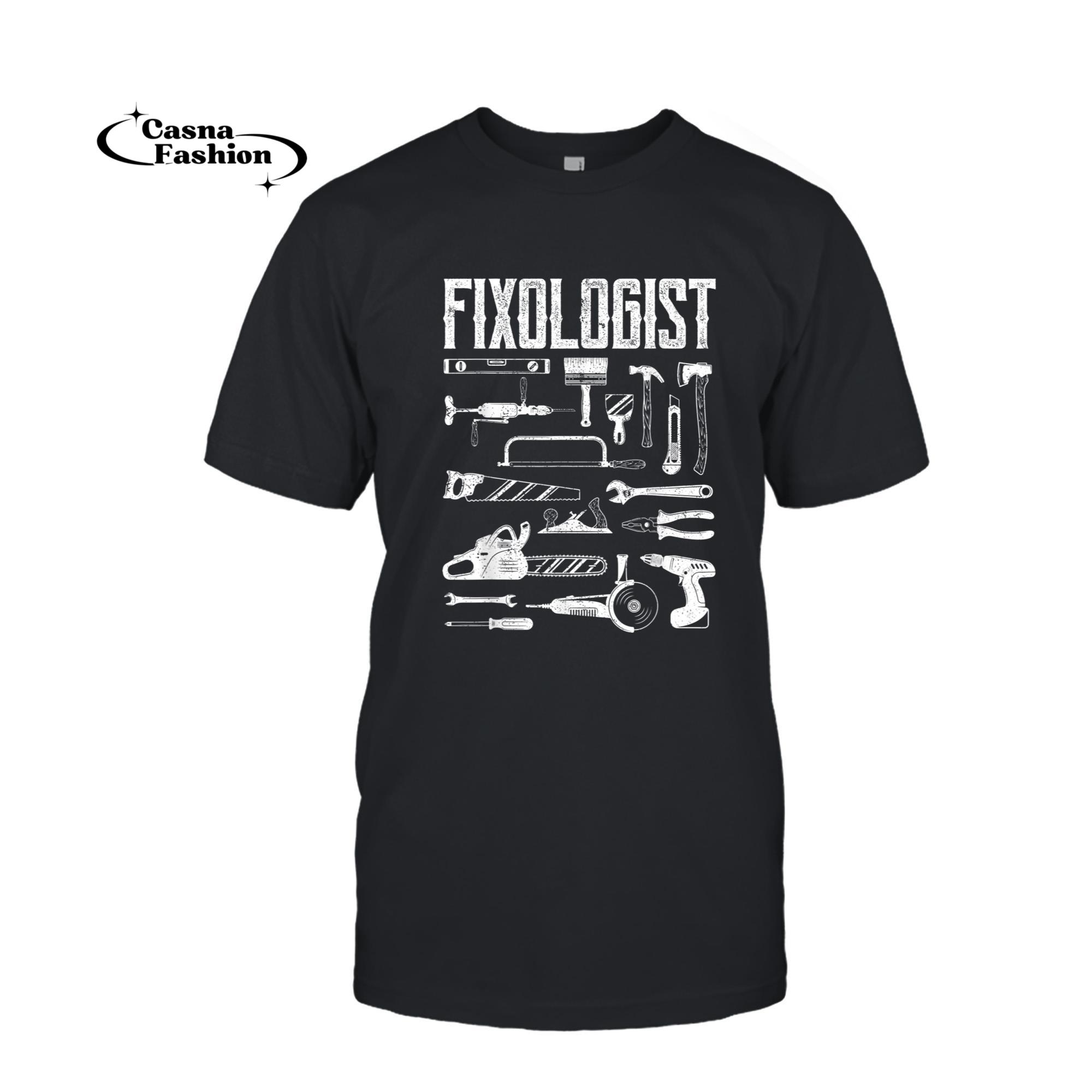 casnafashion_T-shirt_Funny Woodworker DIY Craftsman Fixologist Carpenter T-Shirt_T-shirt_Black