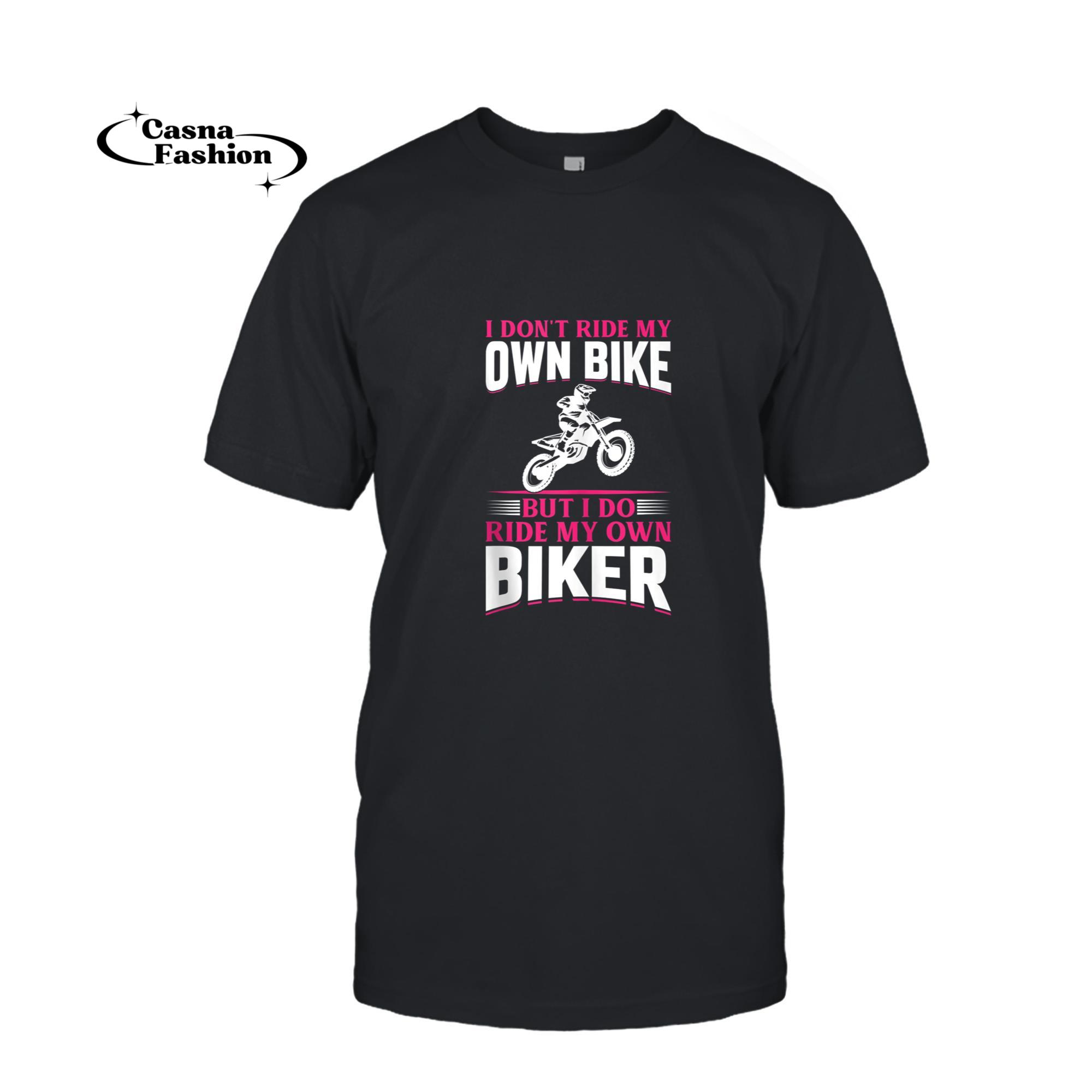 casnafashion_T-shirt_I Don't Ride My Own Bike - Motorcycle Dirtbike Biker Wife Tank Top_T-shirt_Black