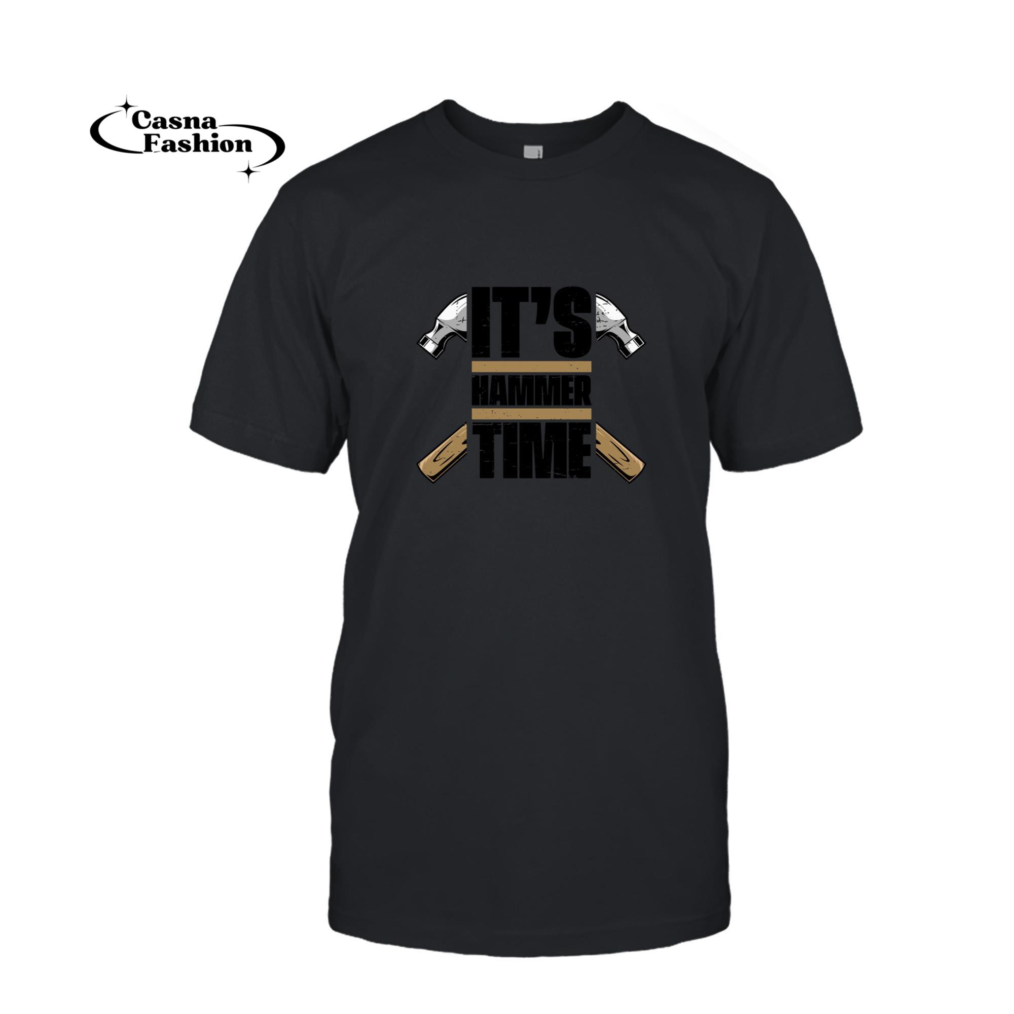 casnafashion_T-shirt_It's Hammer Time Carpenter Wood Technician Long Sleeve T-Shirt_T-shirt_Black