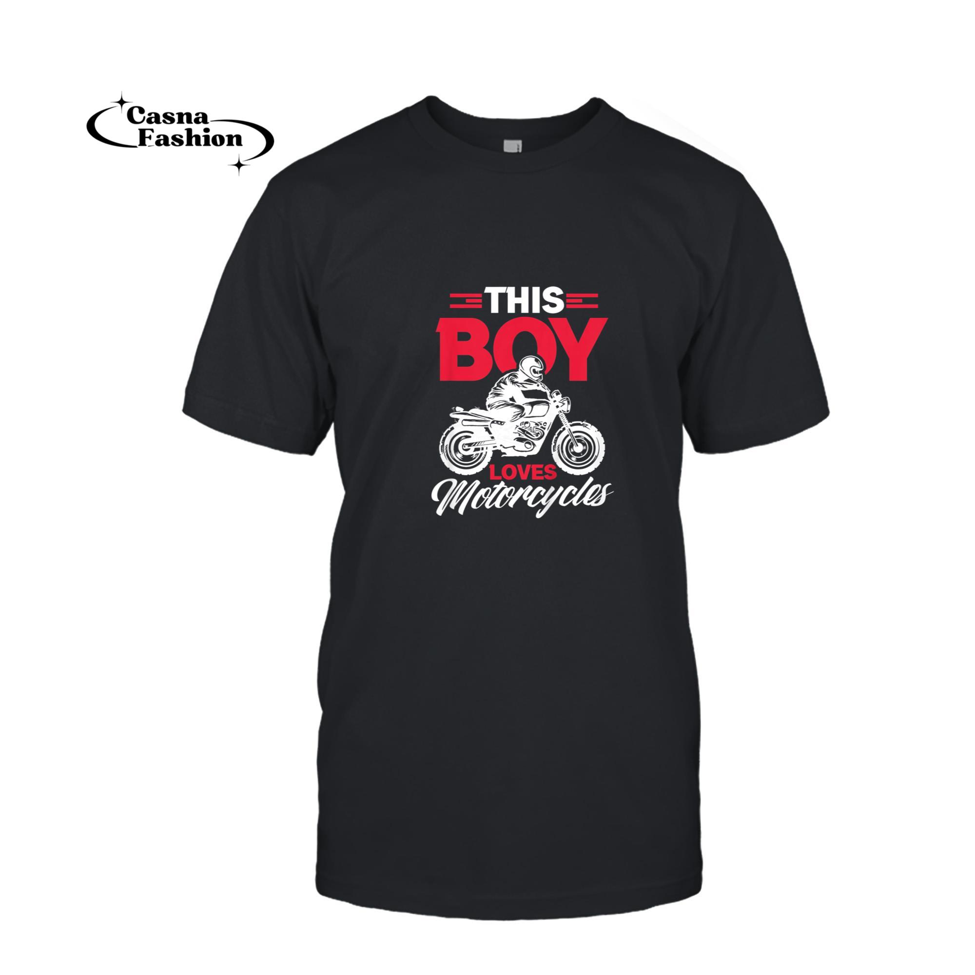 casnafashion_T-shirt_Kids Motorcycle Dirt Biker Funny This Boy Loves Motorcycles T-Shirt_T-shirt_Black